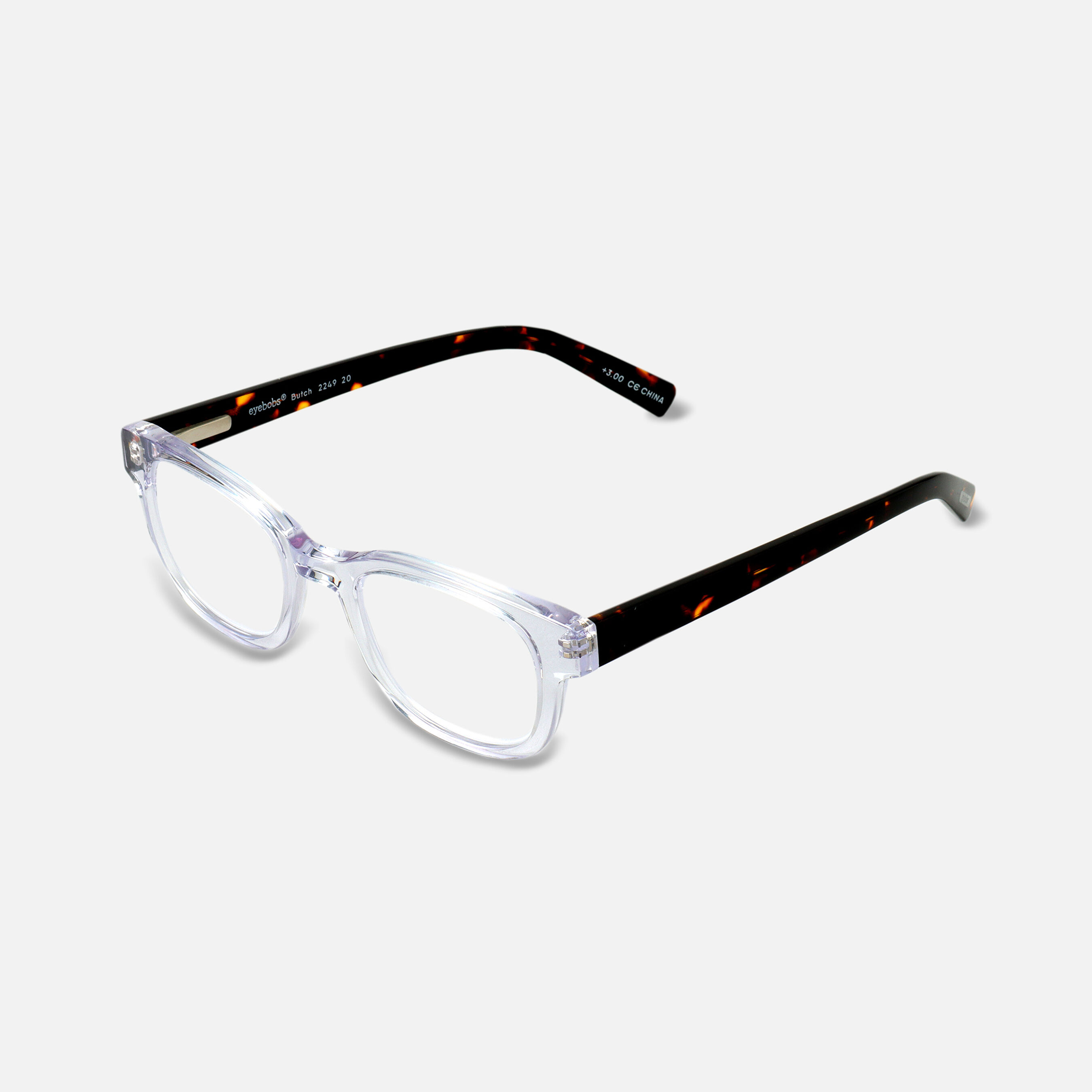 EyeBobs Butch Reading Glasses,Clear