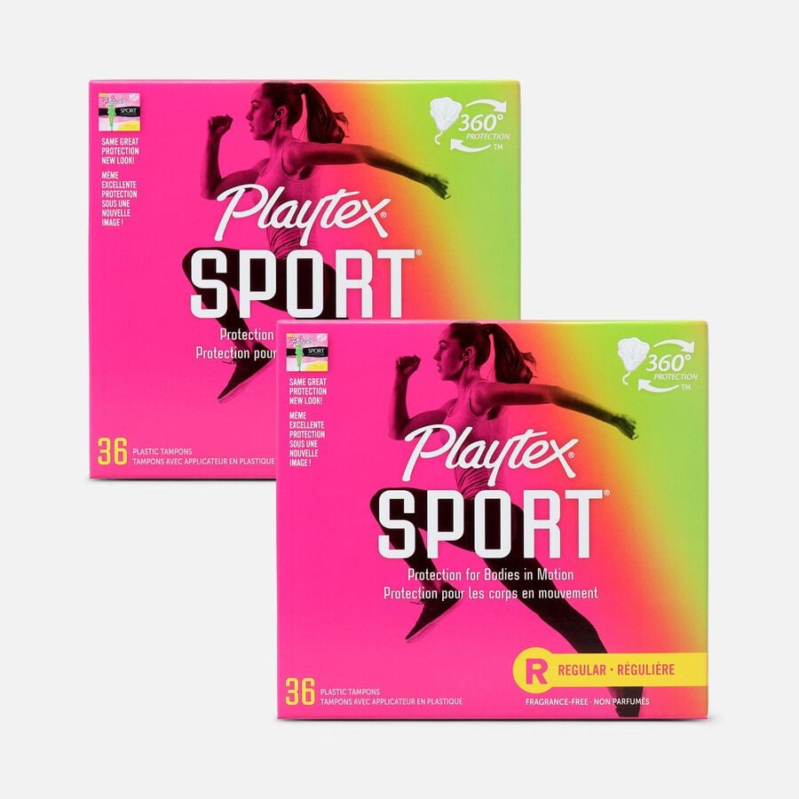 Playtex Sport Regular Tampons, Unscented, 36 ct. (2-Pack), , large image number 0