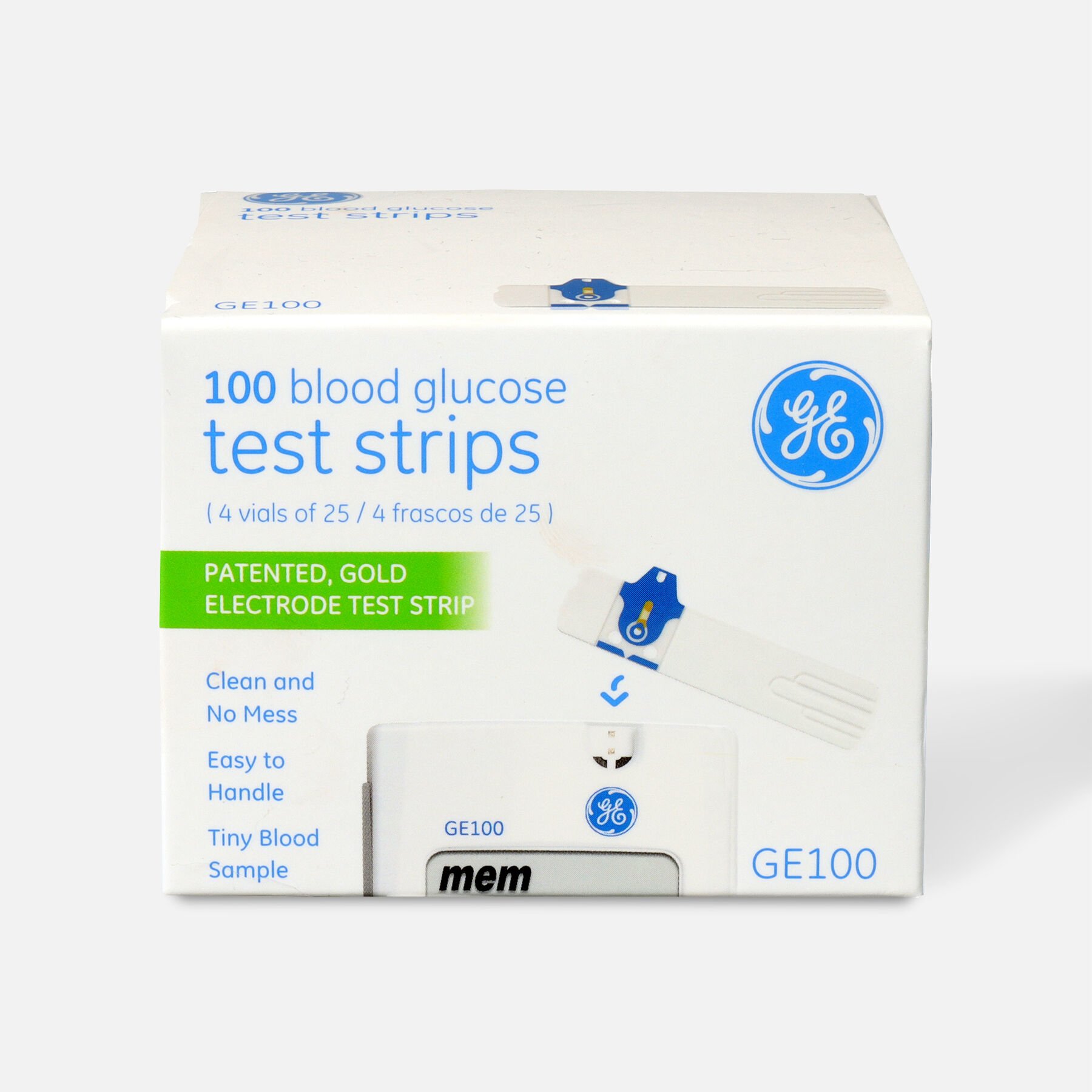GE100 TEST STRIPS 100 COUNT