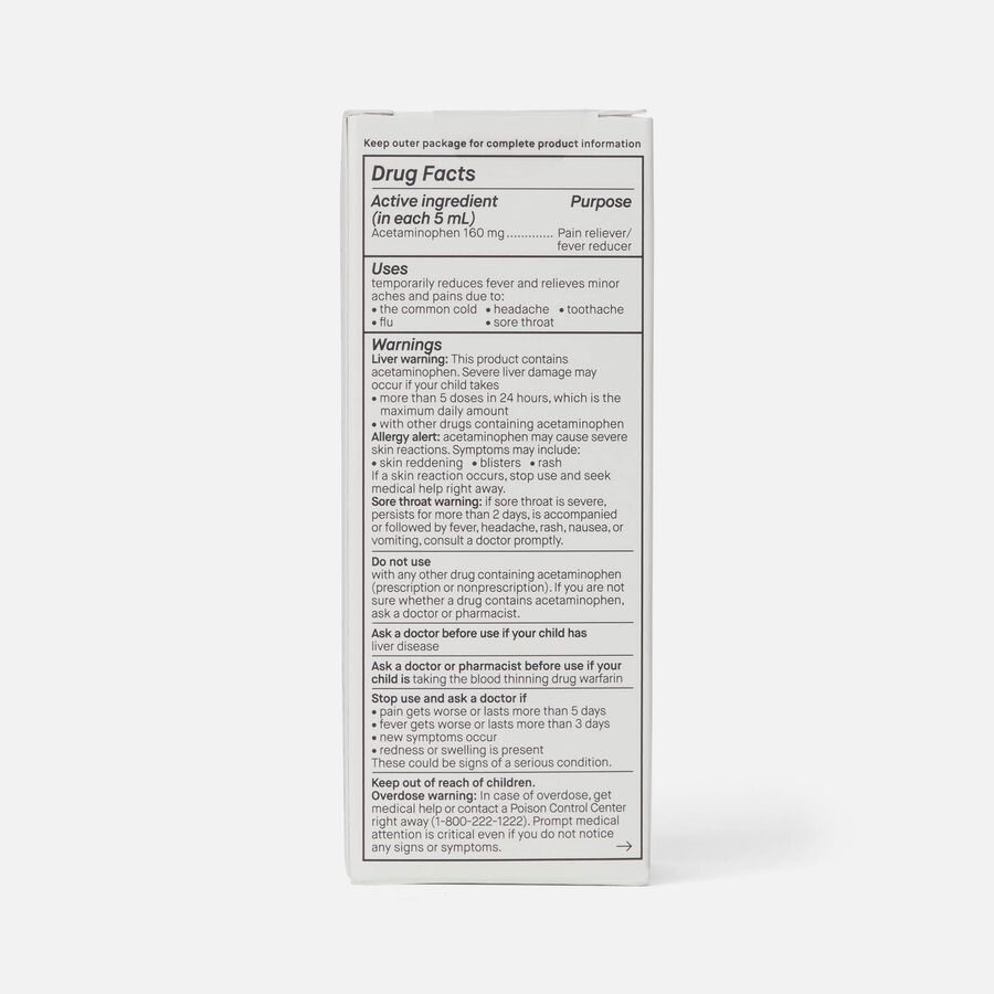 Genexa Kid's Pain & Fever Acetaminophen Oral Suspension, 4 oz., , large image number 2