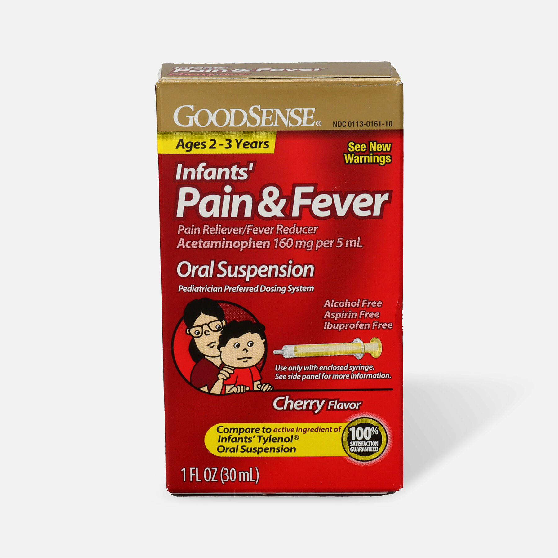 GoodSense® Infants' Pain & Fever Relief 160 mg, Cherry Flavor, 1 fl oz