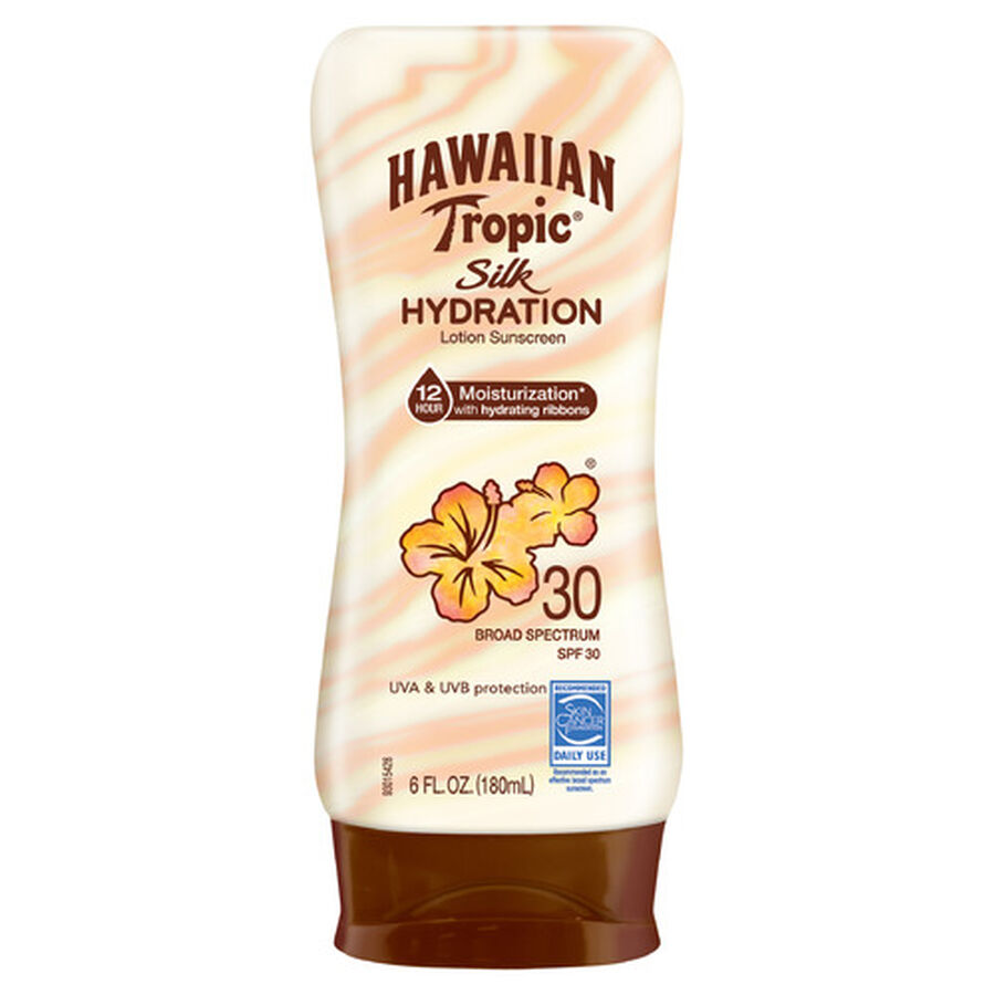 Hawaiian Tropic Silk Hydration Weightless Lotion Sunscreen SPF 30, 6oz.