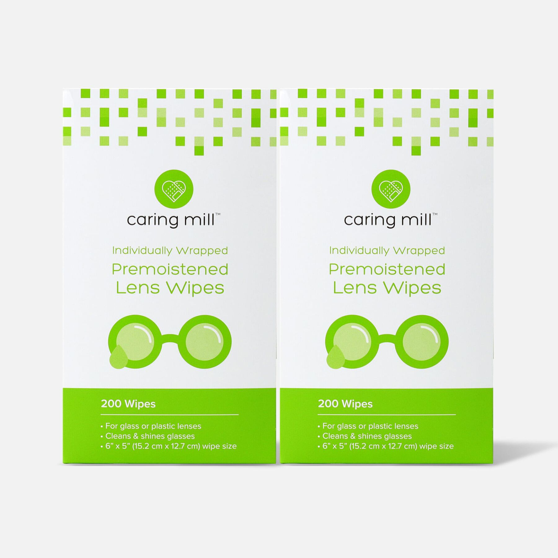 FSA Eligible Caring Mill™ PreMoistened Lens Wipes, 200 ct. (2Pack