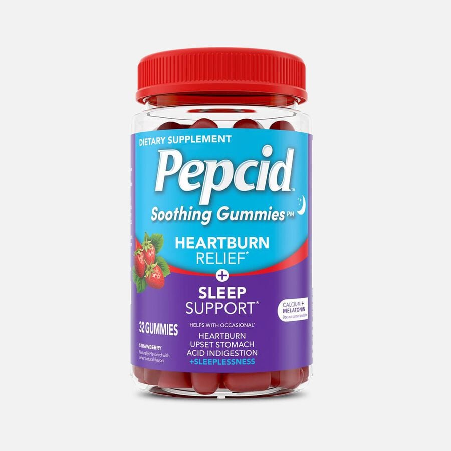 Pepcid Soothies Heartburn & Sleep Support Gummies, Strawberry, 32 ct., , large image number 0