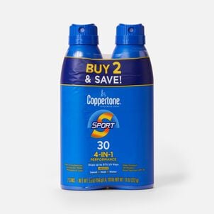 Coppertone Sport Sunscreen Spray, 11 oz. - Twin Pack