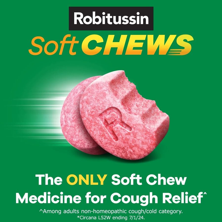 Robitussin Daytime Cough Soft Chews, Berry, 20 ct., , large image number 2