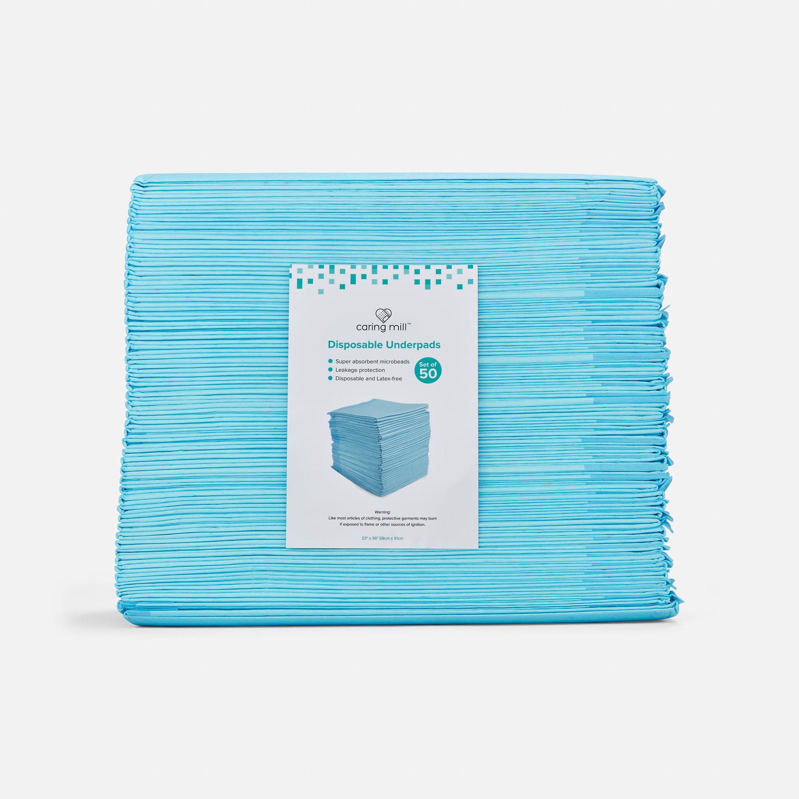 FSA Eligible Caring Mill Disposable Underpads, 23" x 36", 50 ct. FSA