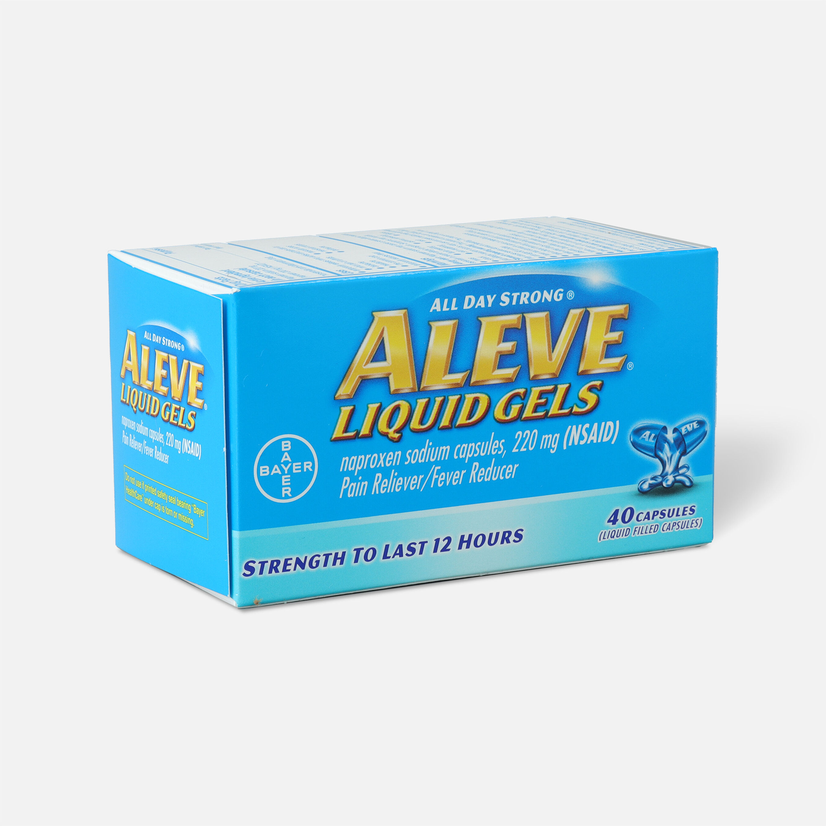 Aleve Liquid Gels Pain Reliever/Fever Reducer, 40 ea