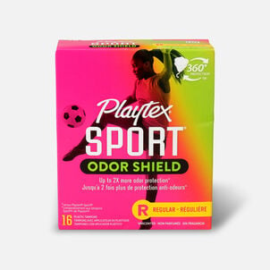 FSA Eligible  Playtex Sport Odor Shield Regular Tampons