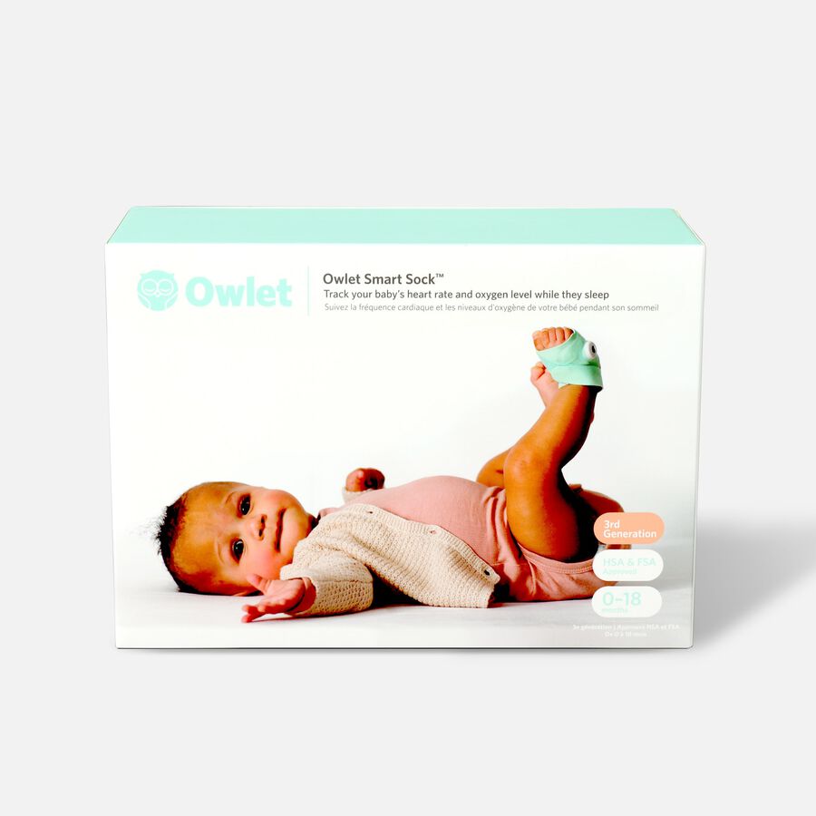 Owlet Smart Sock Baby Monitor-3rd Generation, Mint Green, Mint Green, large image number 1