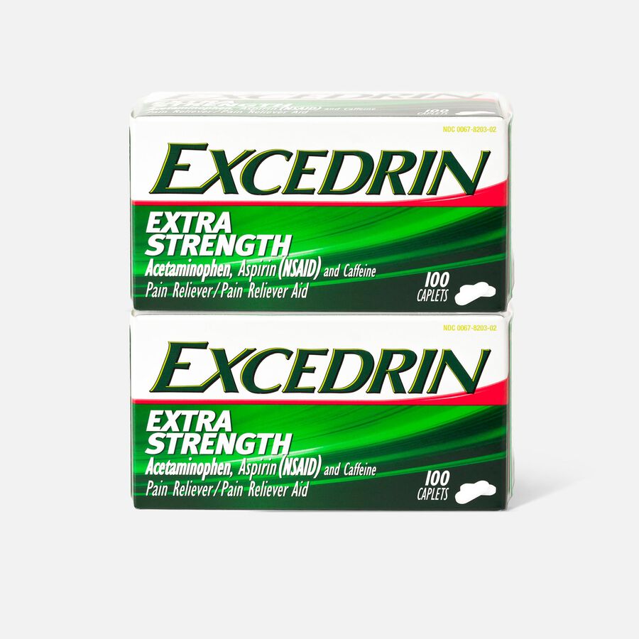 Excedrin Extra Strength Caplets, 100 ct. (2-Pack), , large image number 0