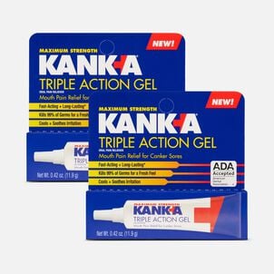 Kank-A Maxmium Strength Triple Action Gel for Mouth Pain (2-Pack)