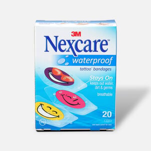 Nexcare Kids Bandages, Tattoo Waterproof, 20 ct.