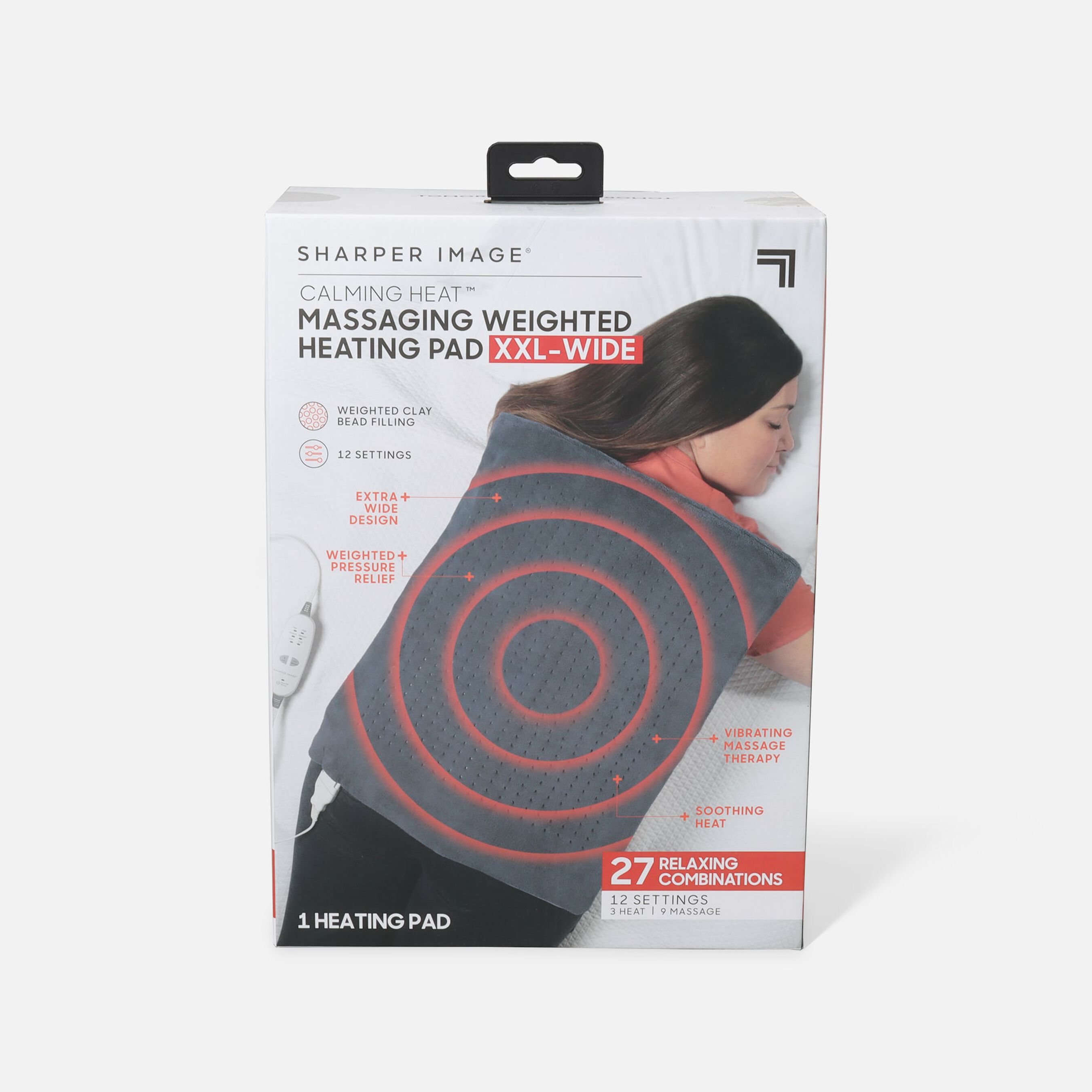 FSA Eligible Sharper Image® Calming Heat XXLWide Massaging Weighted