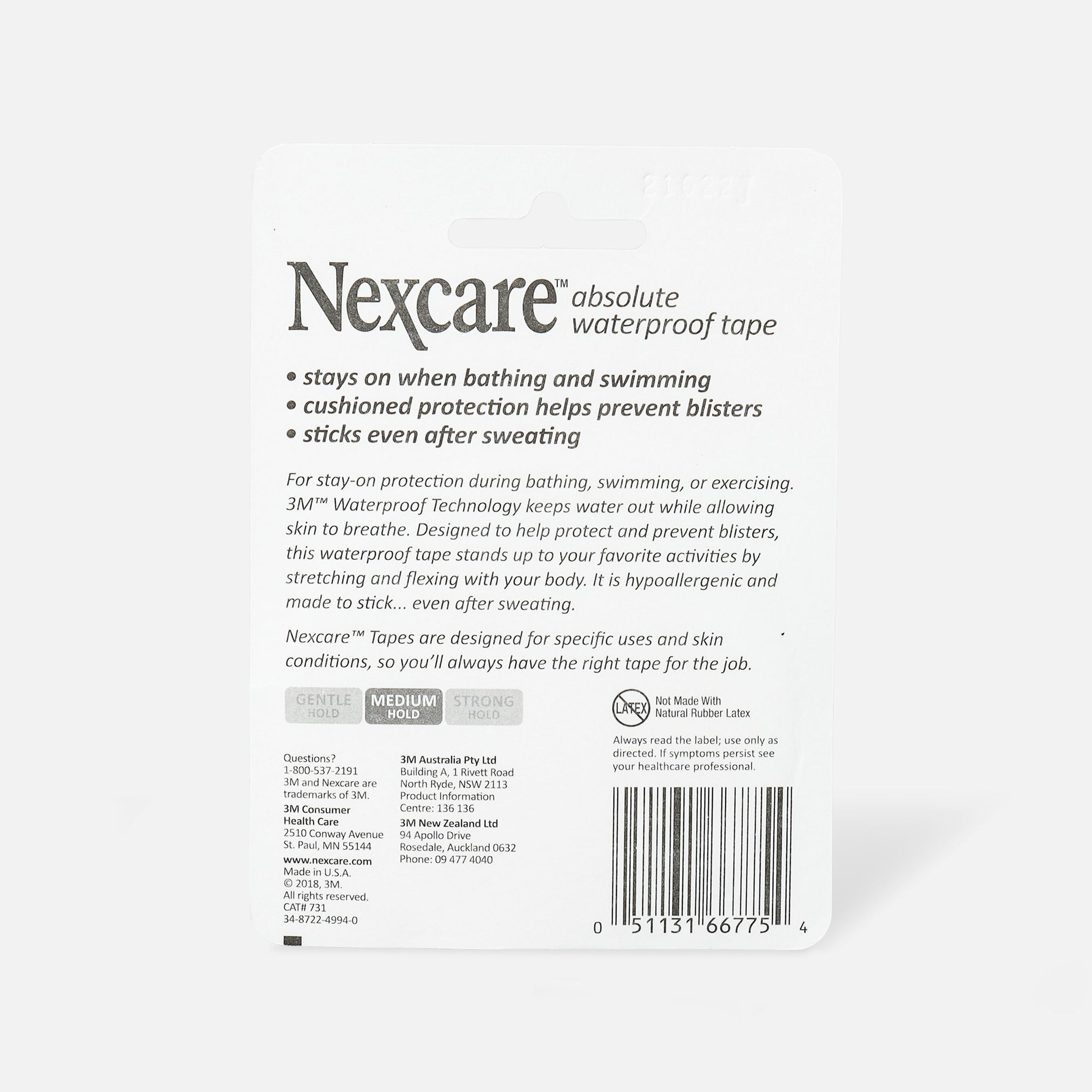 Nexcare Absolute Waterproof Tape, 1" x 5 yds.