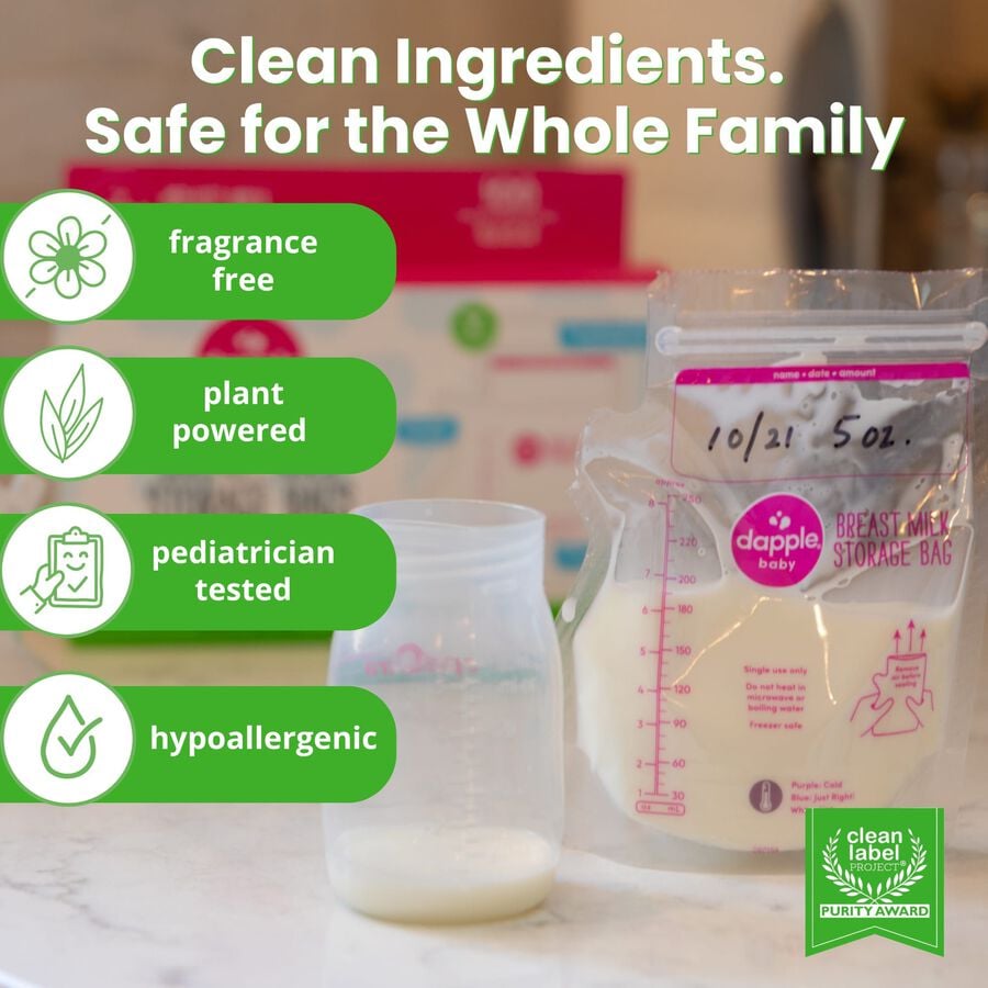 Dapple&reg; Baby Breast Milk Storage Bags with Easy Pour Spout, 8 fl. oz., 100 ct., , large image number 6