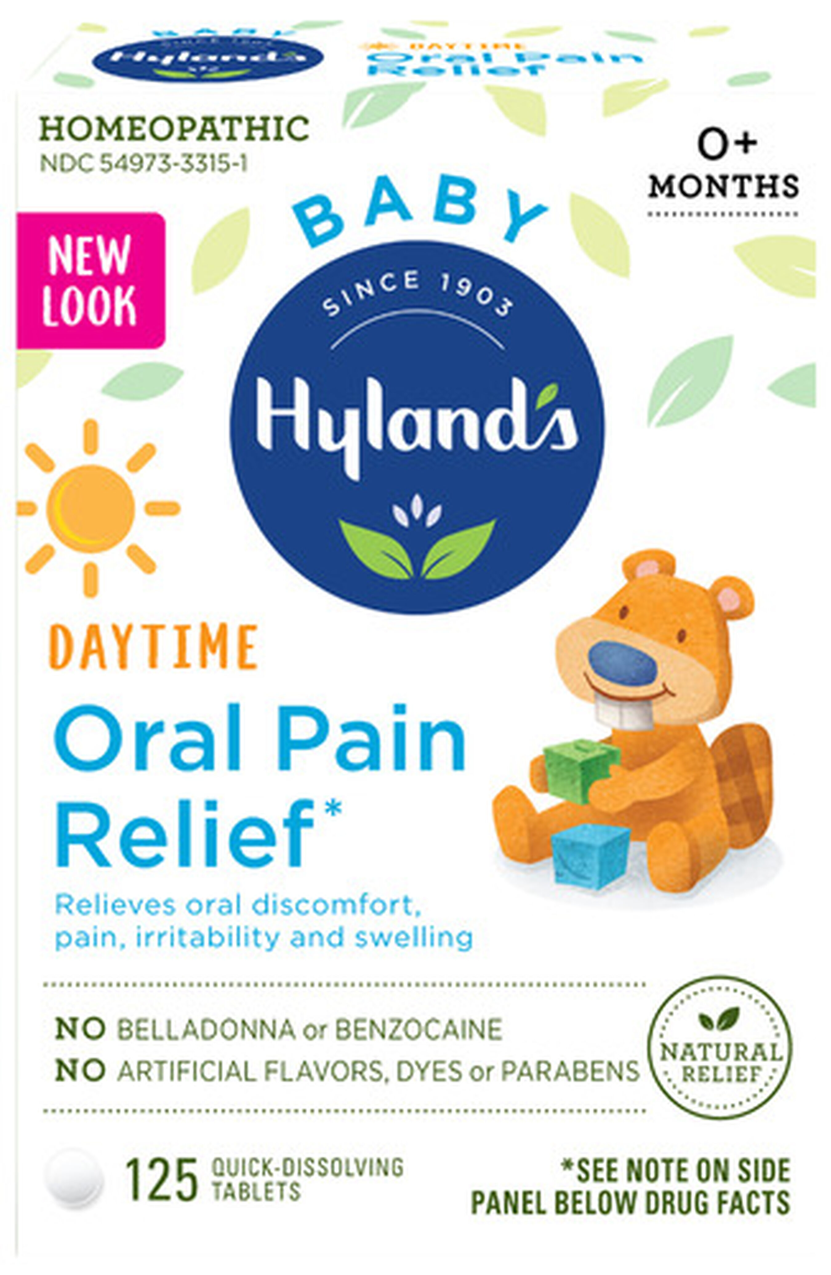 Hyland's Baby Oral Pain Relief Tablets, 125 ct