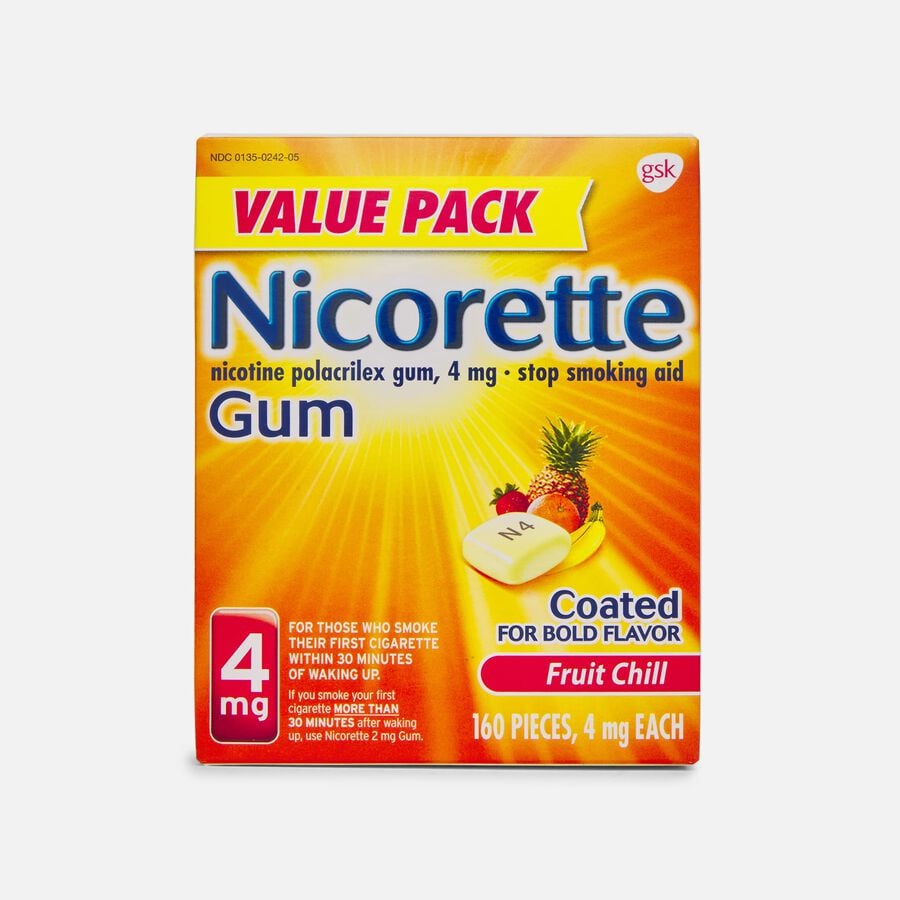 Nicorette Nicotine Gum, Fruit Chill, 4mg, 160 ct., , large image number 0