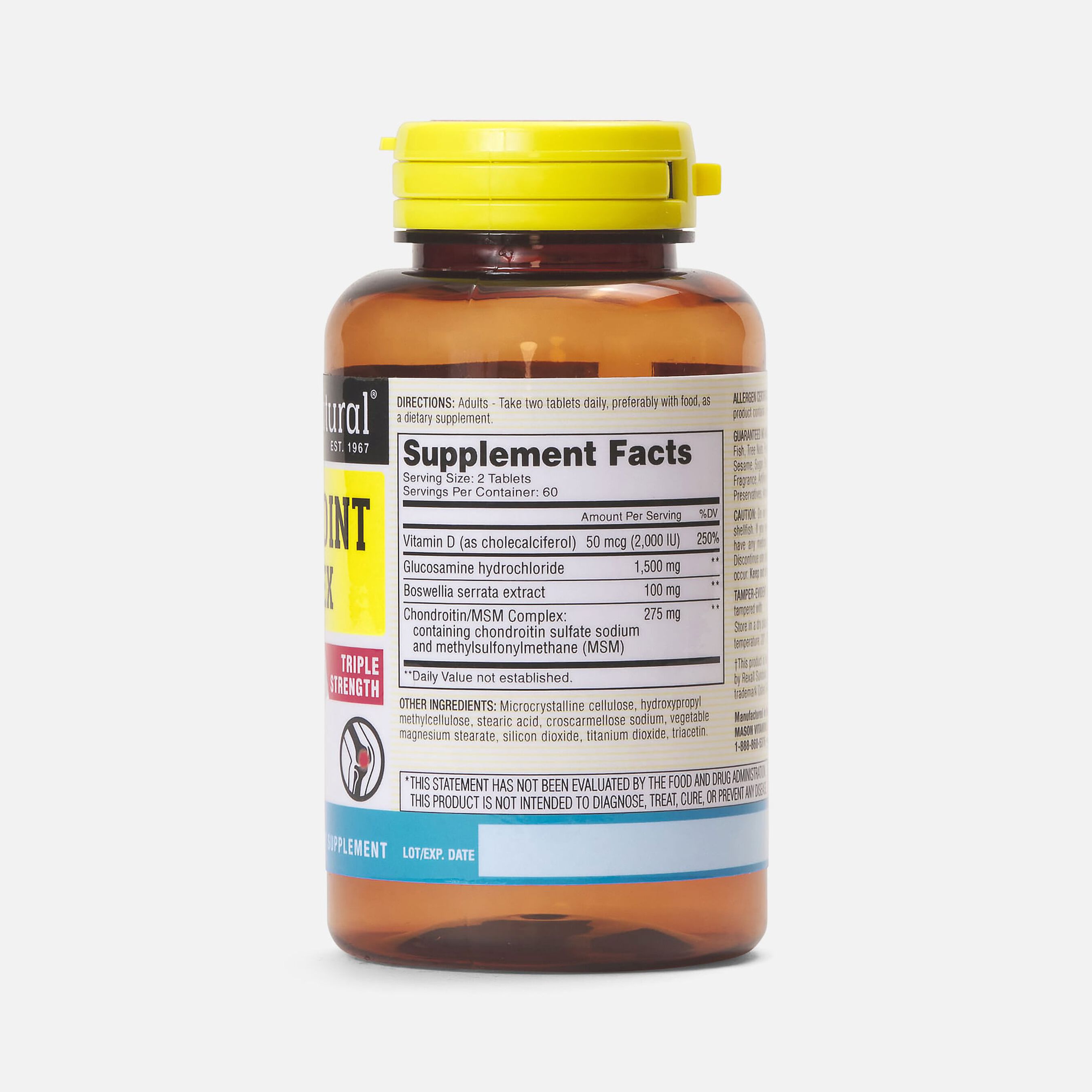 FSA Eligible Mason Joint Comfort Formula with Boswellia and D3, 120 ct