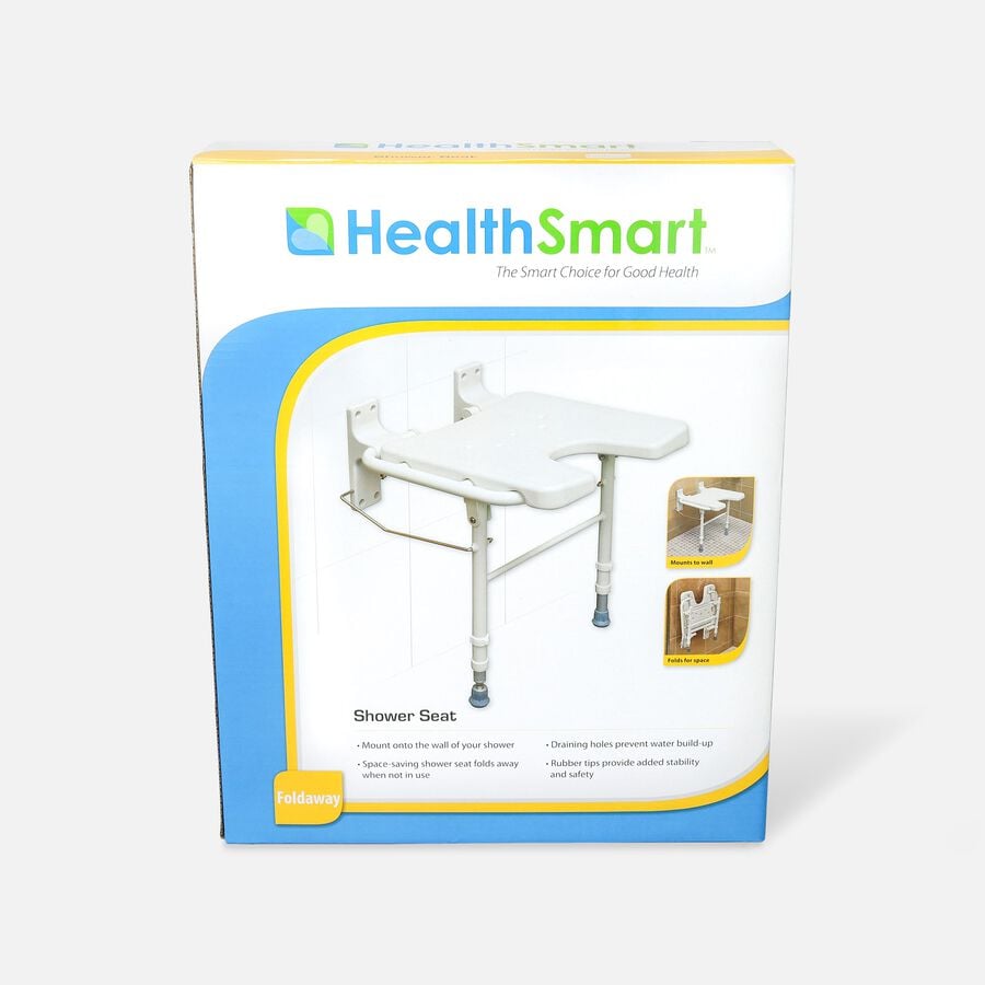 Healthsmart® Wall Mount Fold Away Shower Seat Bench, , large image number 1