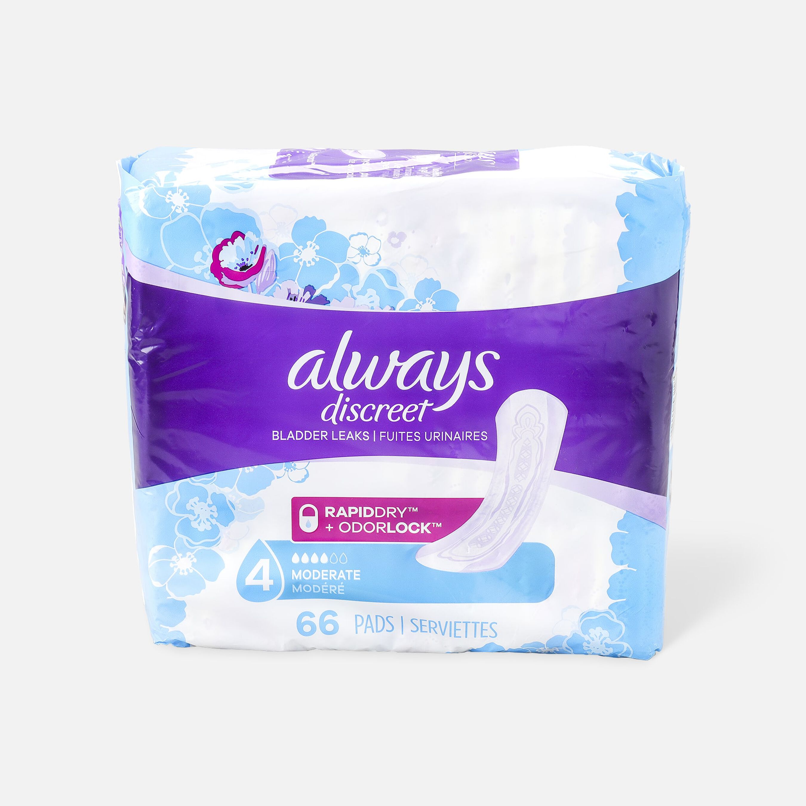 Always Discreet Heavy Incontinence Pads, 48 Count