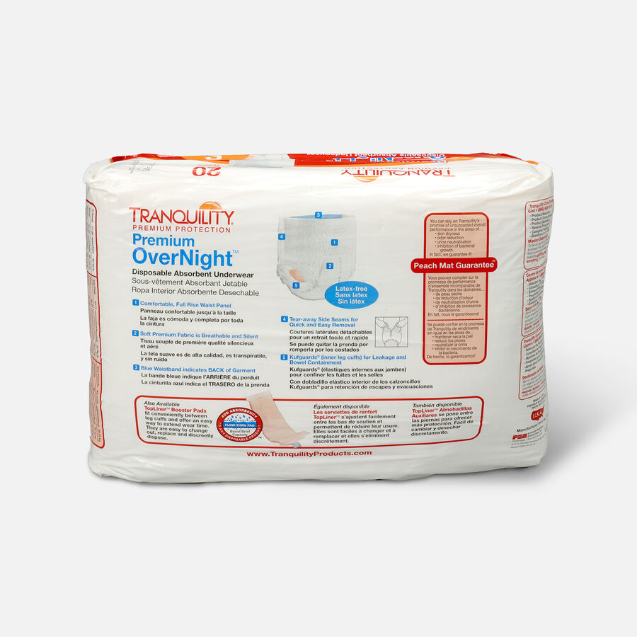 Tranquility Premium OverNight Disposable Underwear, , large image number 7