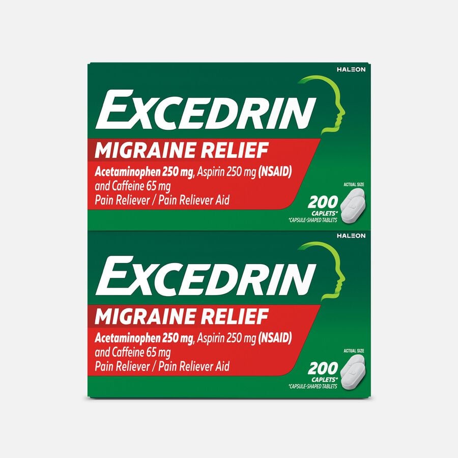 Excedrin Migraine Extra Strength Caplets, 200 ct. (2-Pack), , large image number 0