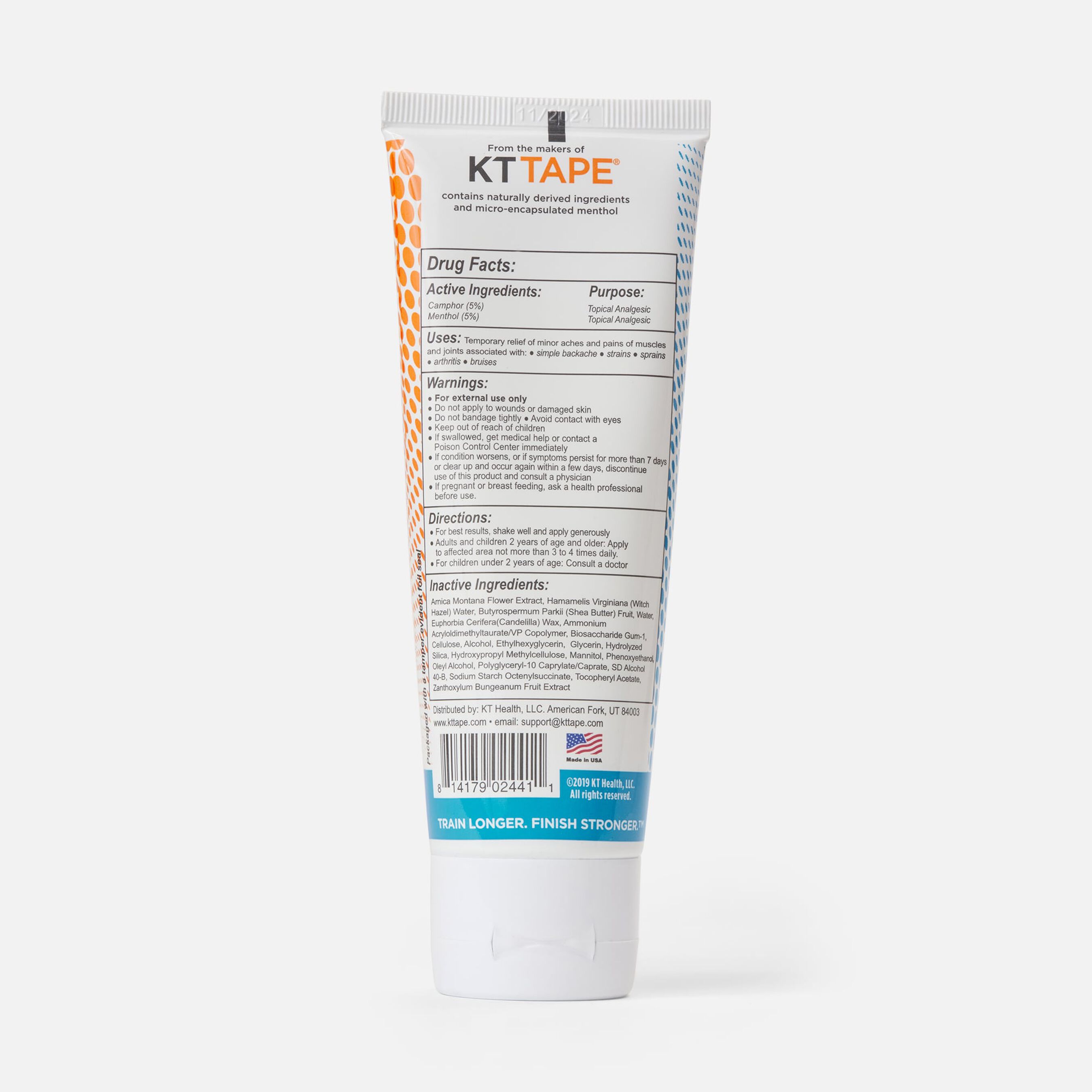 KT Recovery+ Pain Relief Gel, 3.4 oz.