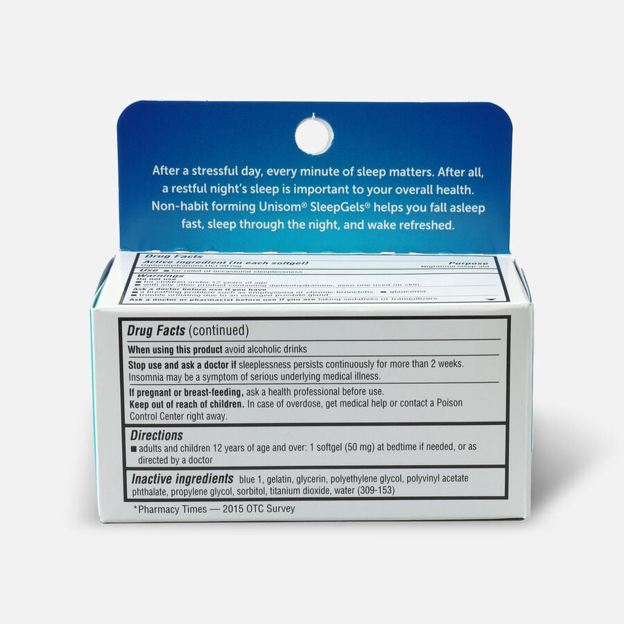 Unisom SleepGels, Maximum Strength Nighttime Sleep Aid, Softgels, 32 ct., , large image number 1