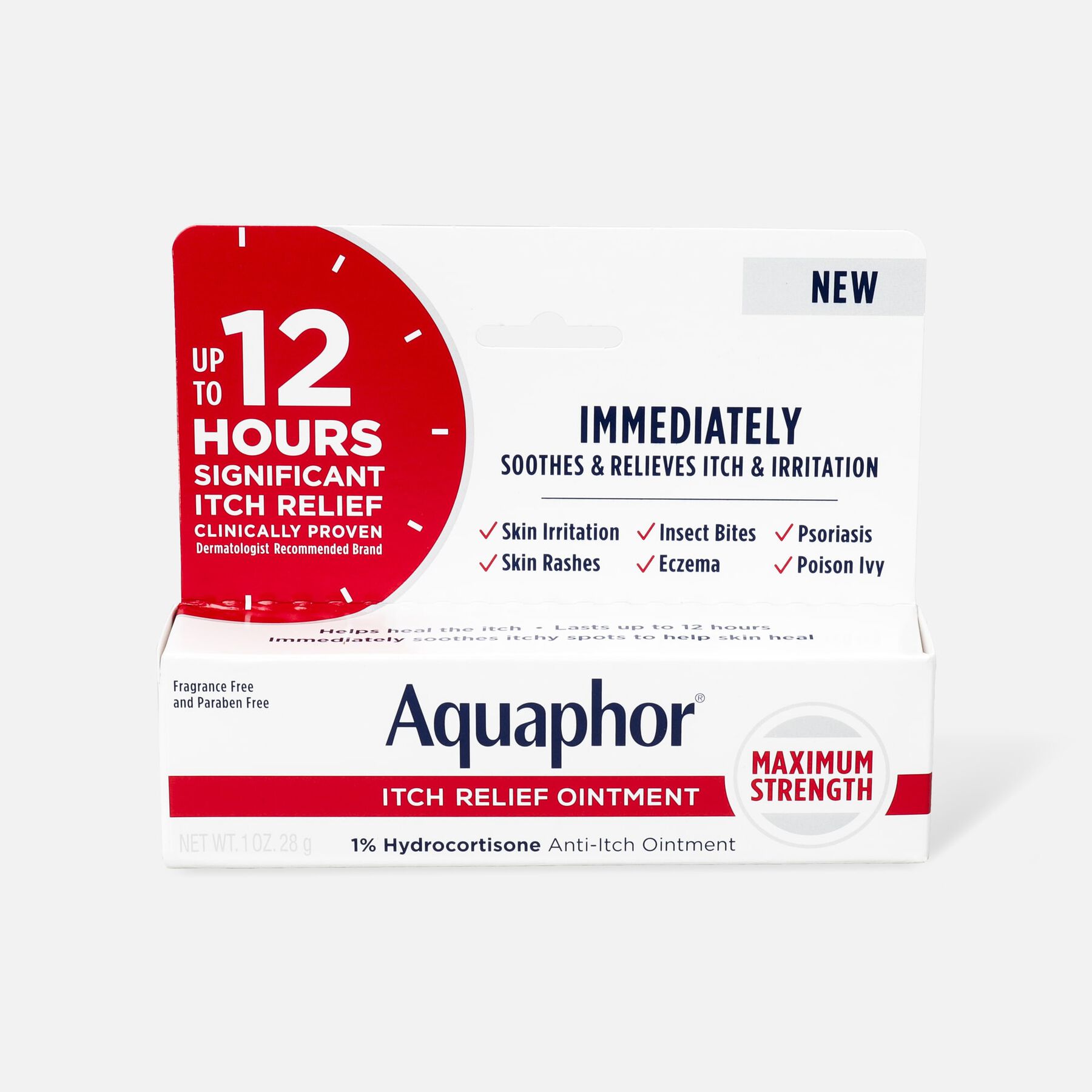 FSA Eligible Aquaphor Itch Relief Ointment, 1 Hydrocortisone, 1 oz