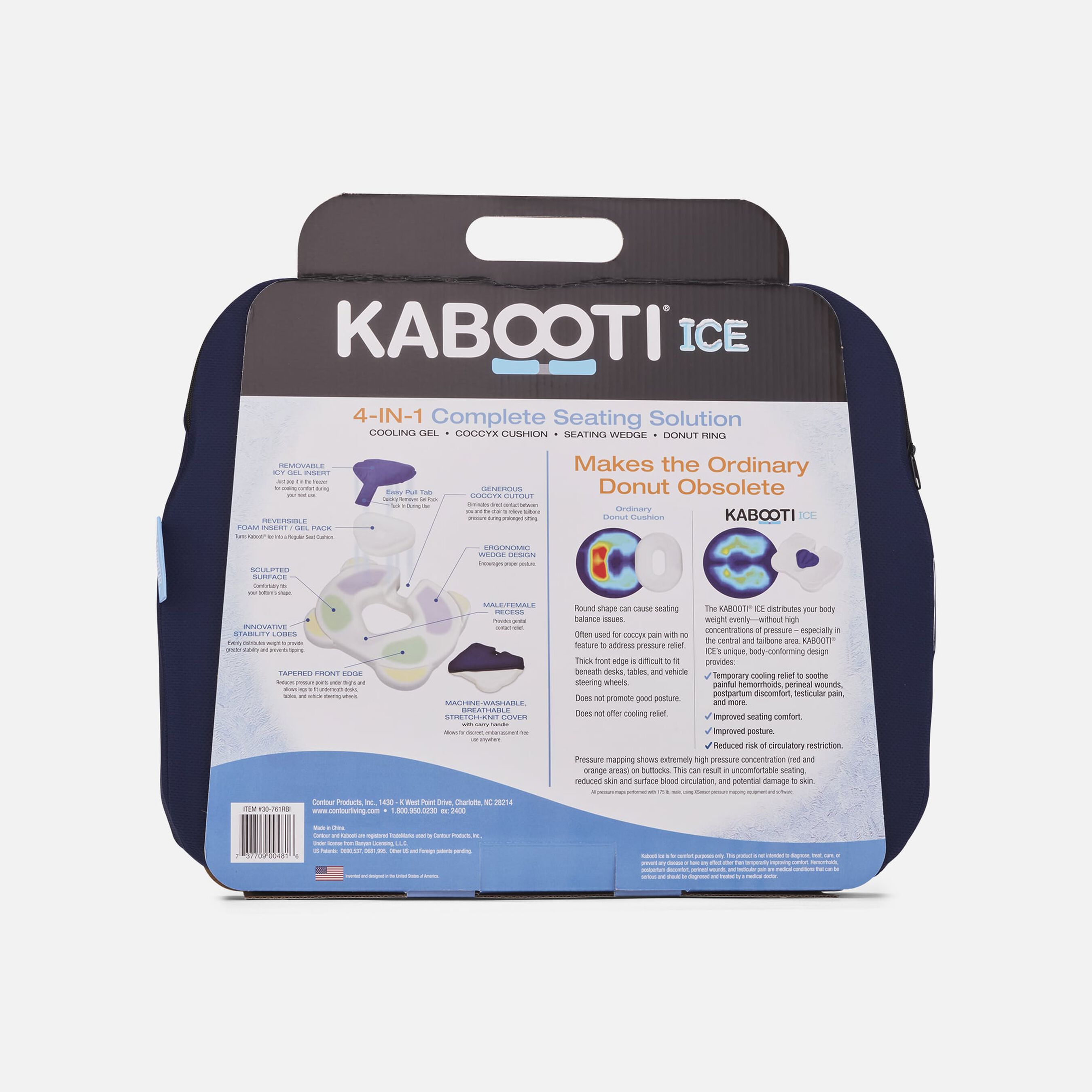 FSA Eligible Kabooti Ice Seat 4in1 Cushion, Navy Blue FSA Store