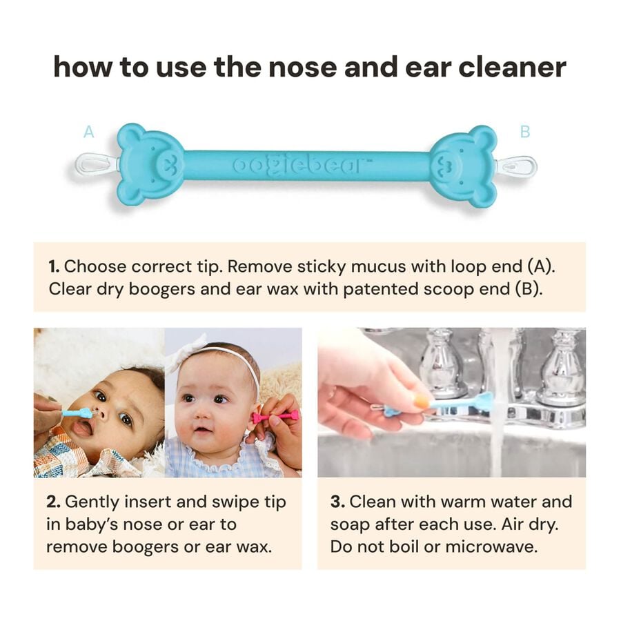 Oogiebear Baby Nasal Aspirator & Nose and Ear Cleaner Duo, , large image number 4