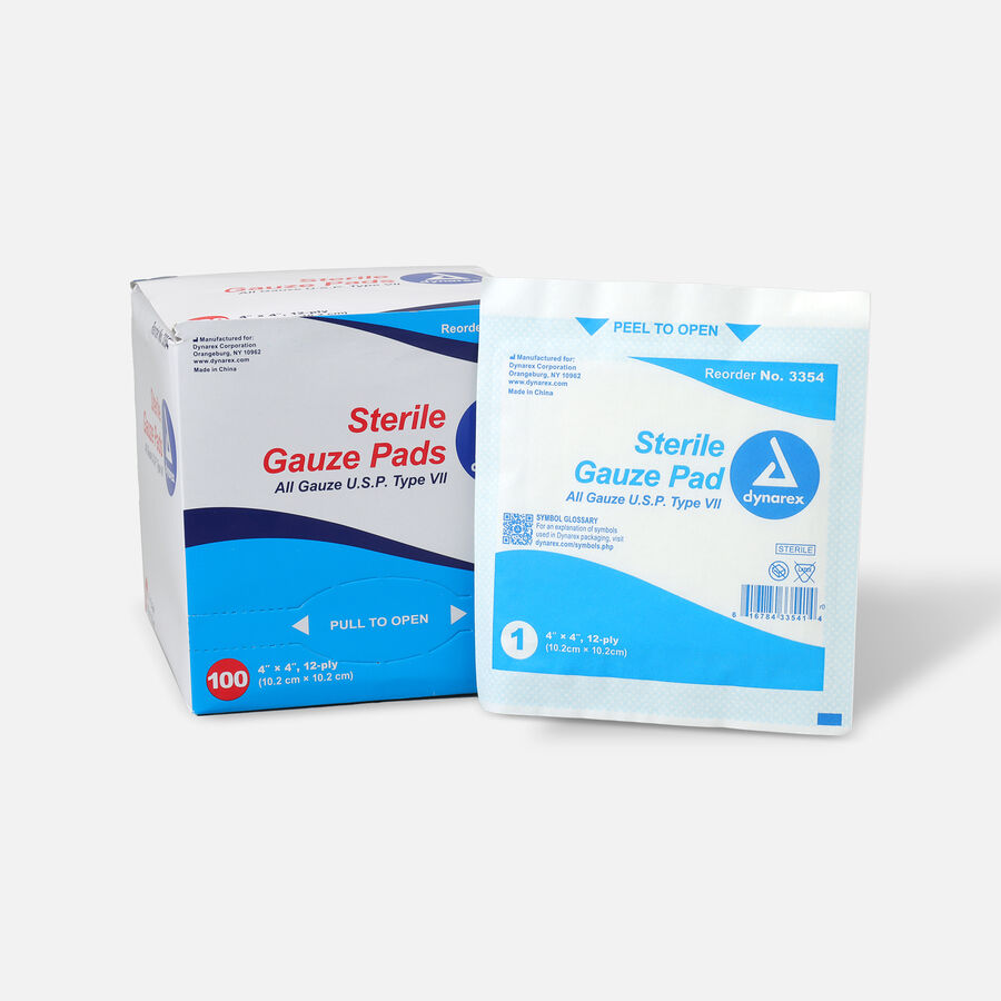 Dynarex Sterile Gauze Pads, 12 ply - 100 ct., , large image number 1