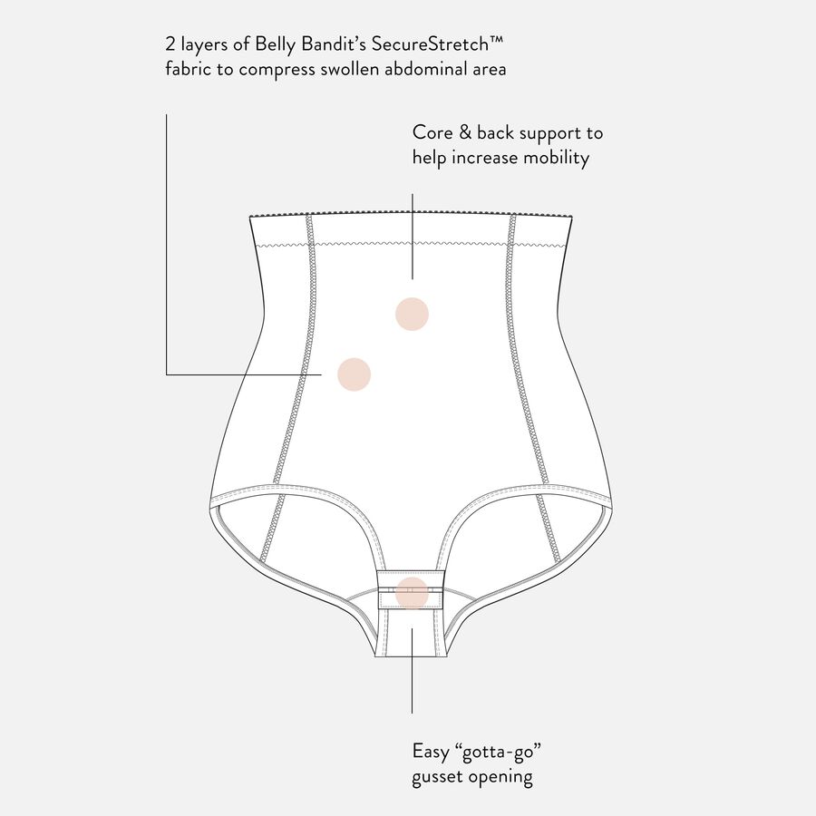 Belly Bandit Postpartum Recovery Panty, Black, large image number 4