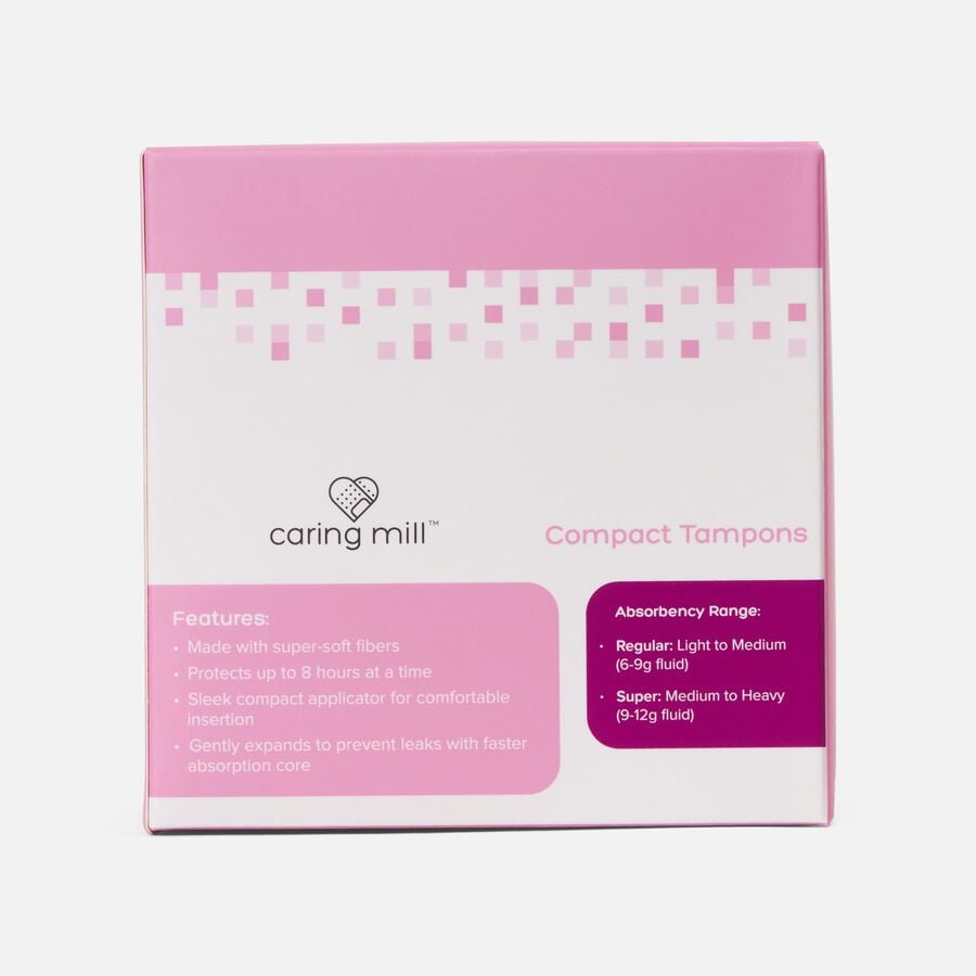 Caring Mill&trade; Regular Compact Tampons, 32 ct., , large image number 1