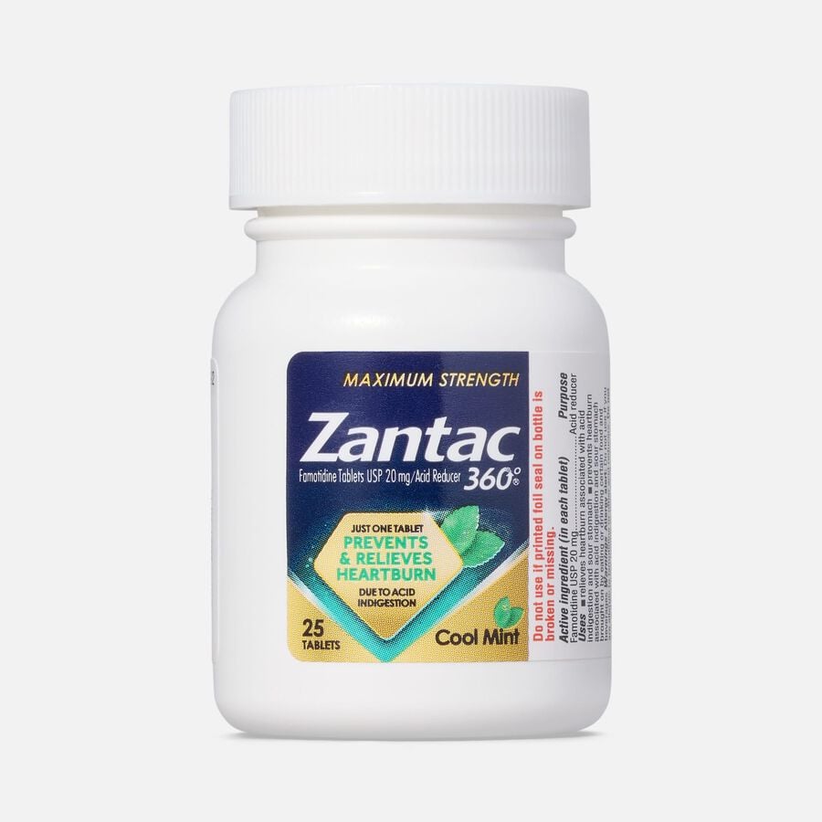 Zantac 360&deg;&reg; Maximum Strength Acid Reducer, 20 mg Tablets, Cool Mint, 25 ct., , large image number 2
