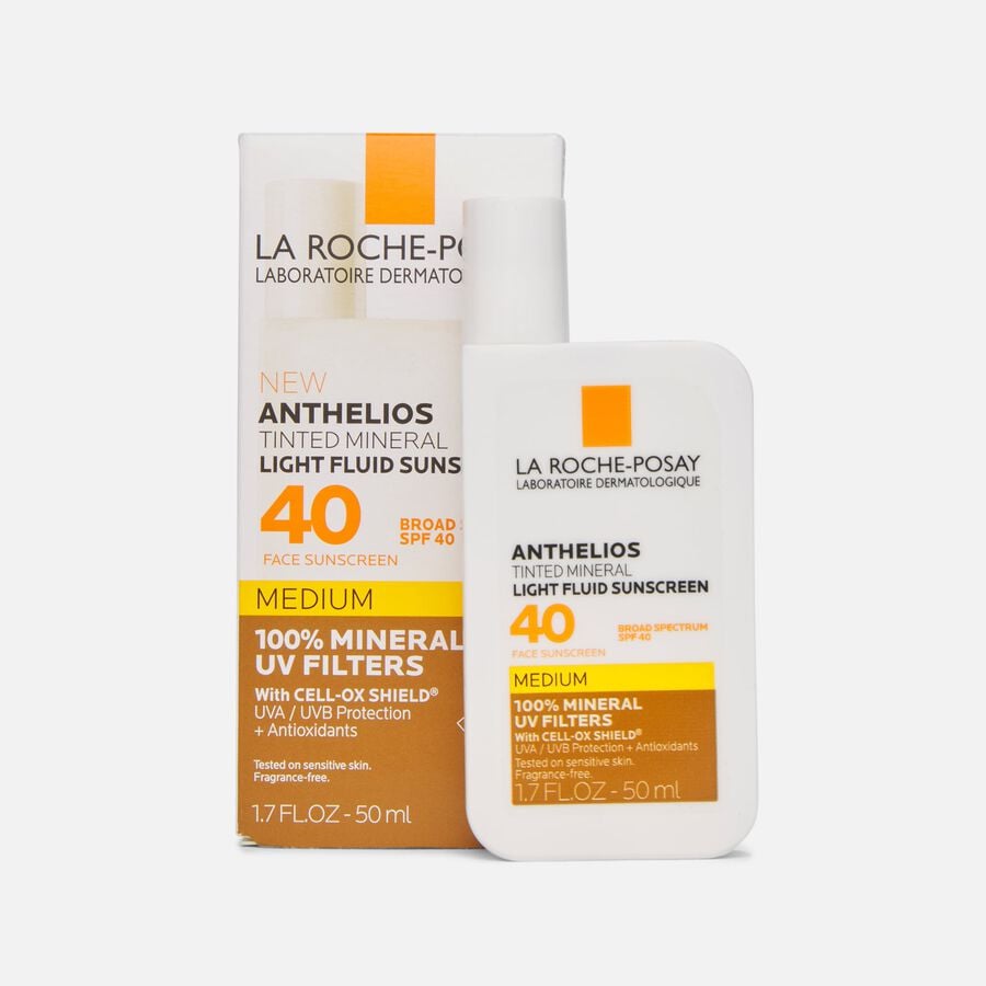 La Roche-Posay Anthelios Mineral Tinted Light Fluid Face Sunscreen, SPF 40, 1.7 fl oz., , large image number 2