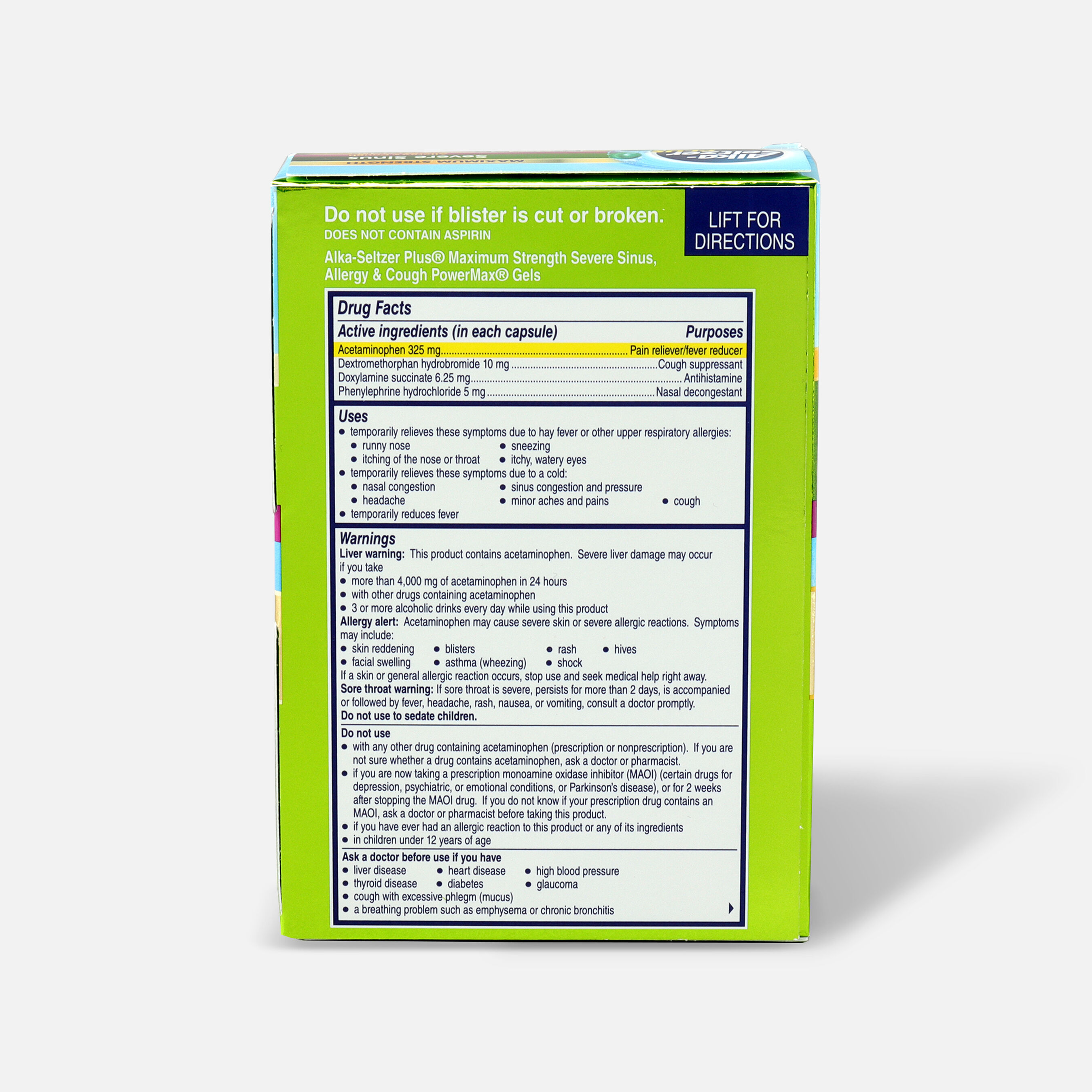 AlkaSeltzer Plus PowerMax Gels, Severe Sinus, Allergy & Cough, 24 ct.