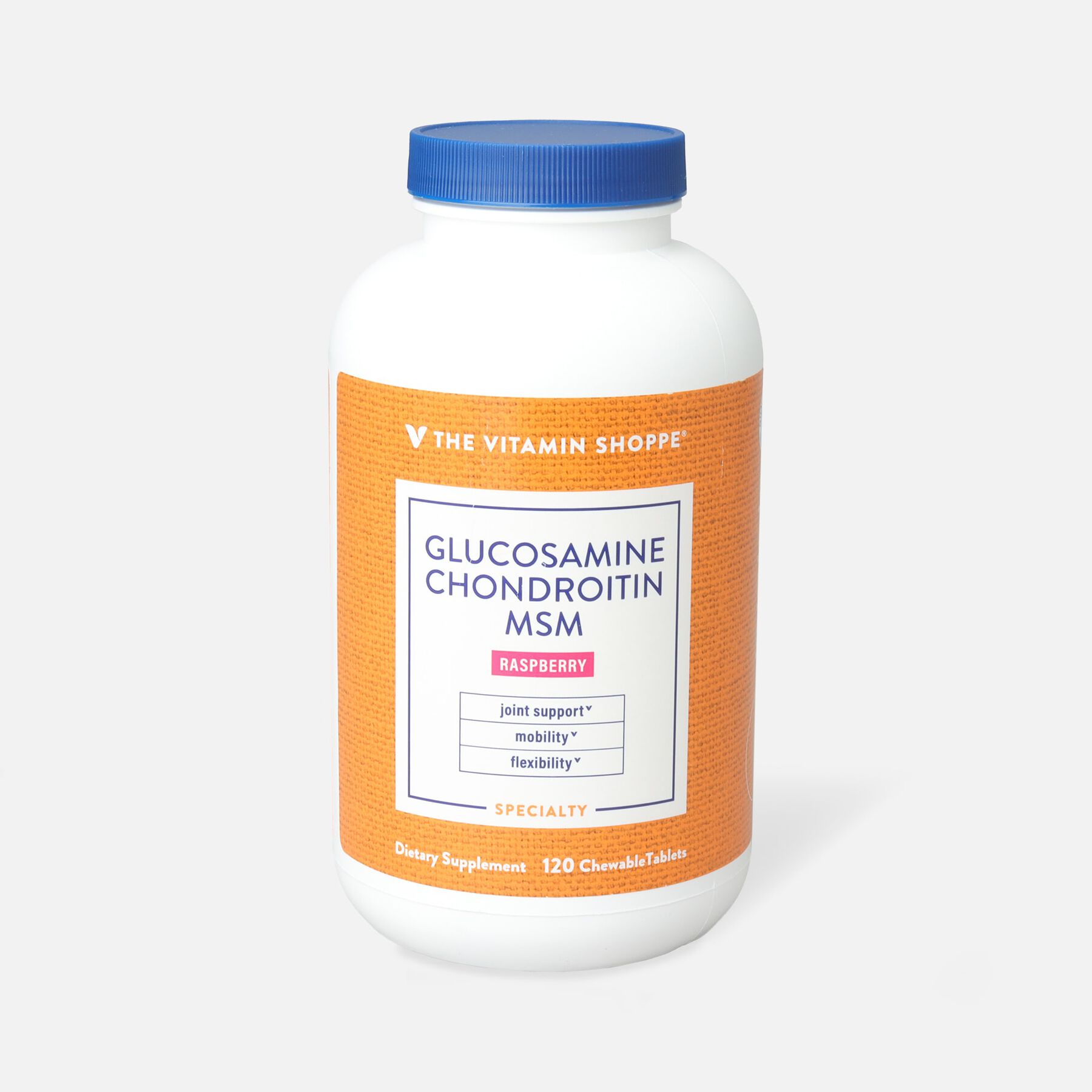 FSA Eligible Vitamin Shoppe Glucosamine Chondroitin With MSM, Raspberry