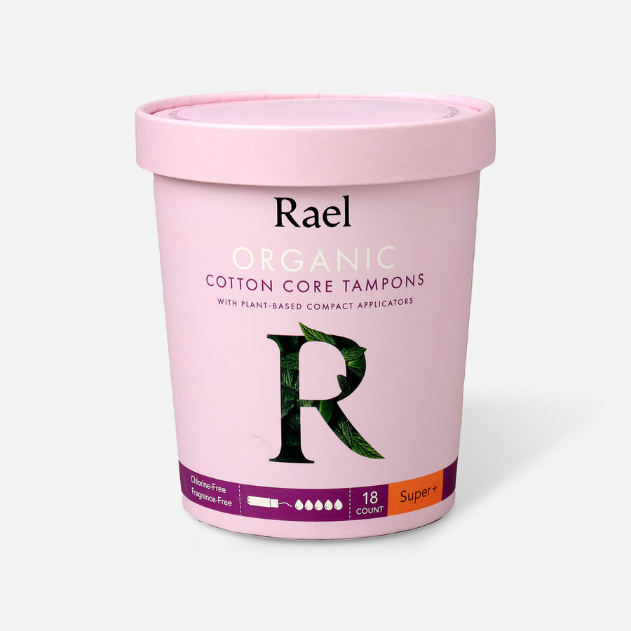 Rael Organic Cotton Core Tampons with Plant Based Compact Applicators, , large image number 6