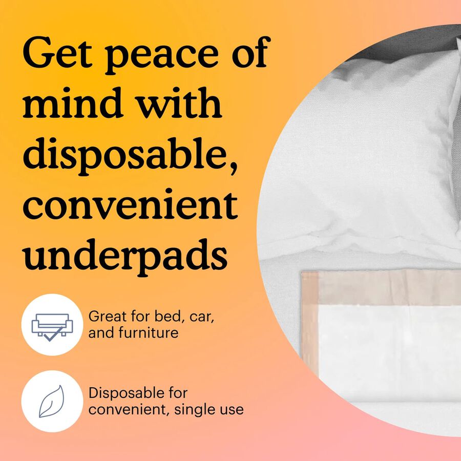 Because Disposable Bed Protectors, 10 ct., , large image number 2