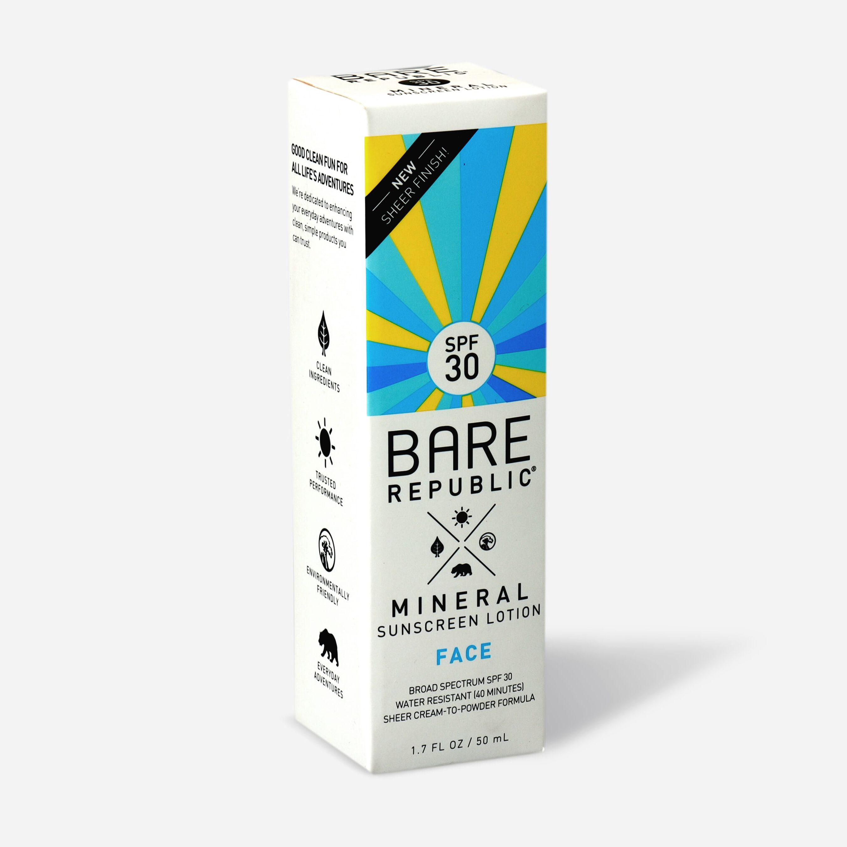 Bare Republic Mineral SPF 30 Face Sunscreen Lotion, 1.7oz