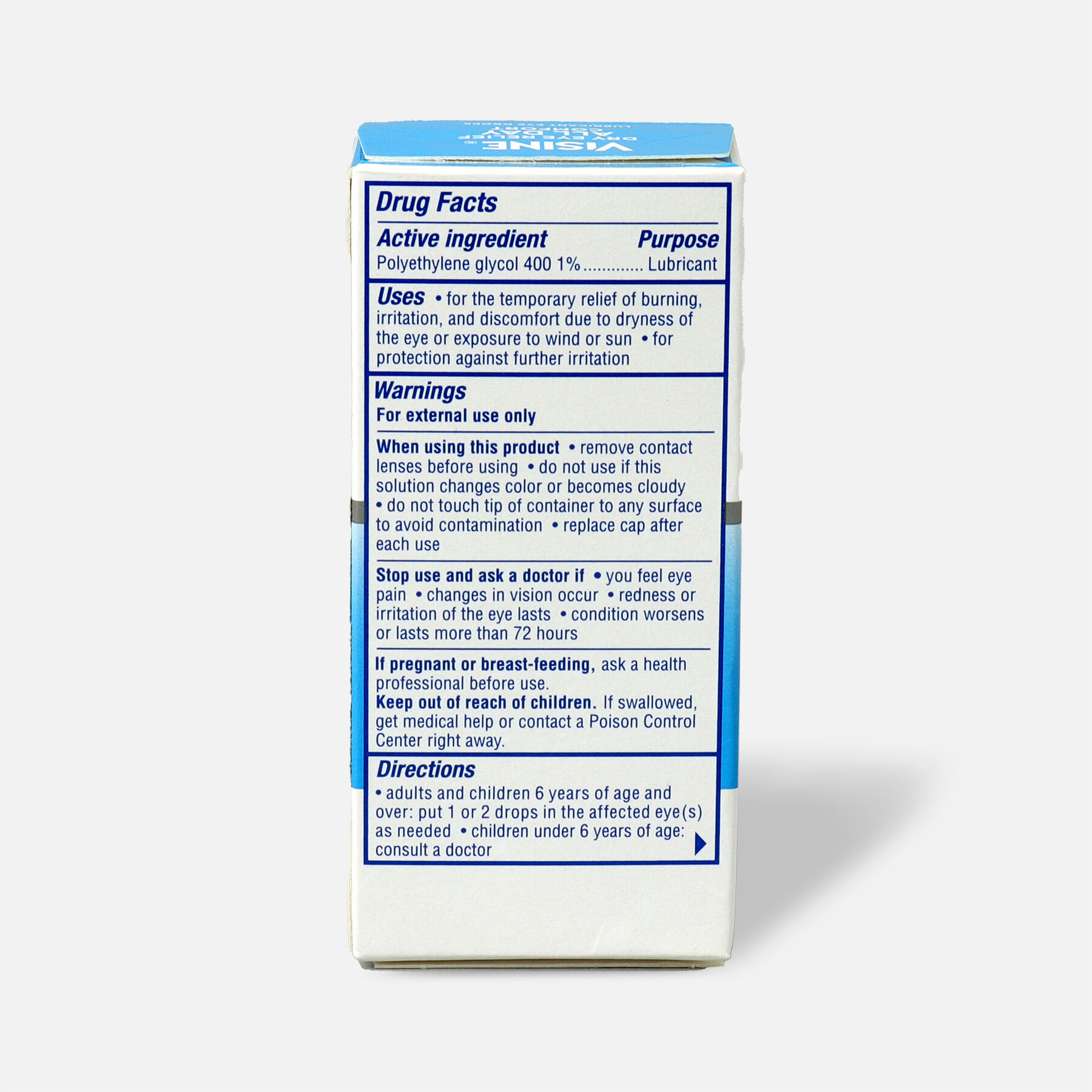 FSA Eligible Visine Dry Eye Relief All Day Comfort Lubricant Eye Drops