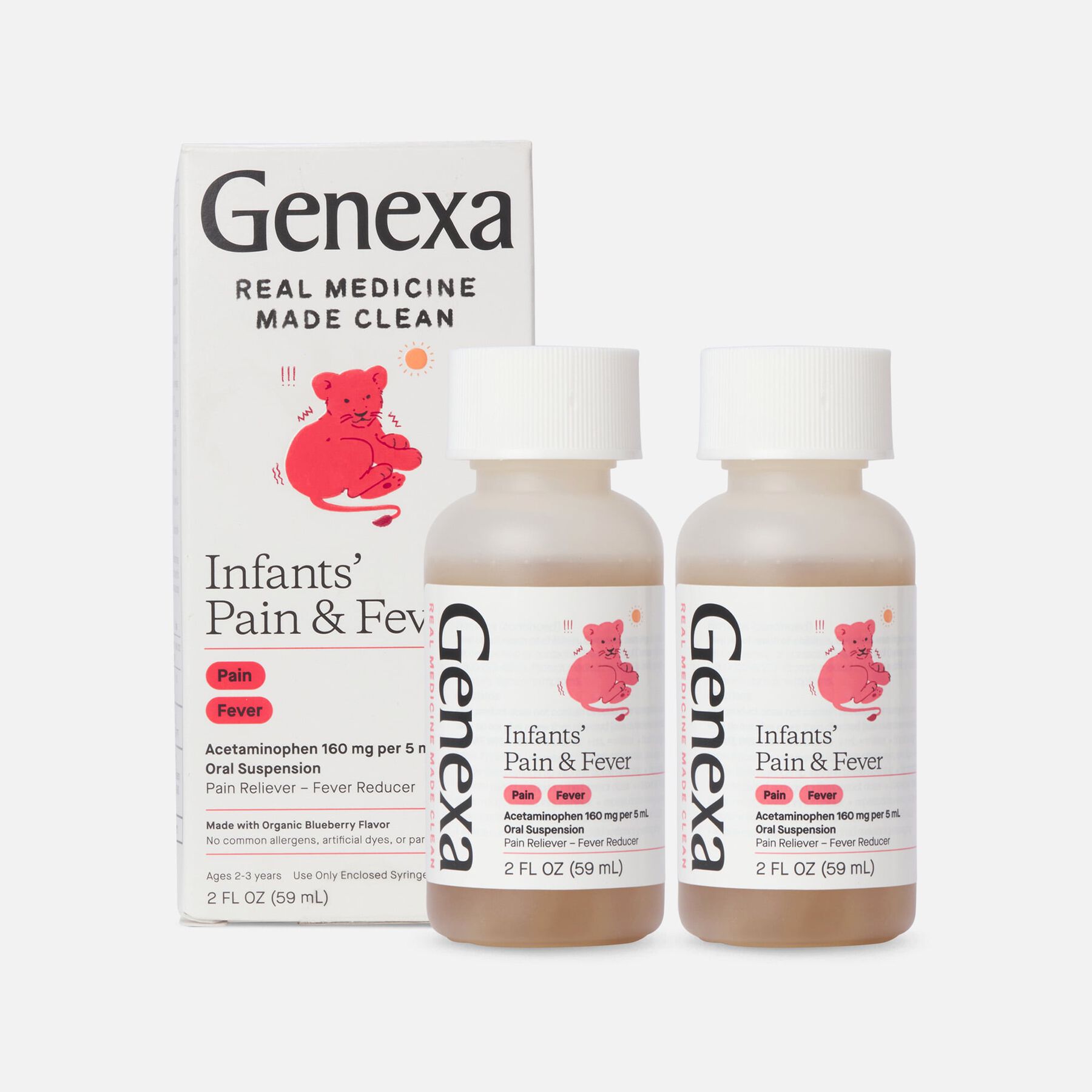 FSA Eligible Genexa Infant's Pain & Fever Oral Suspension, 2 oz. (2