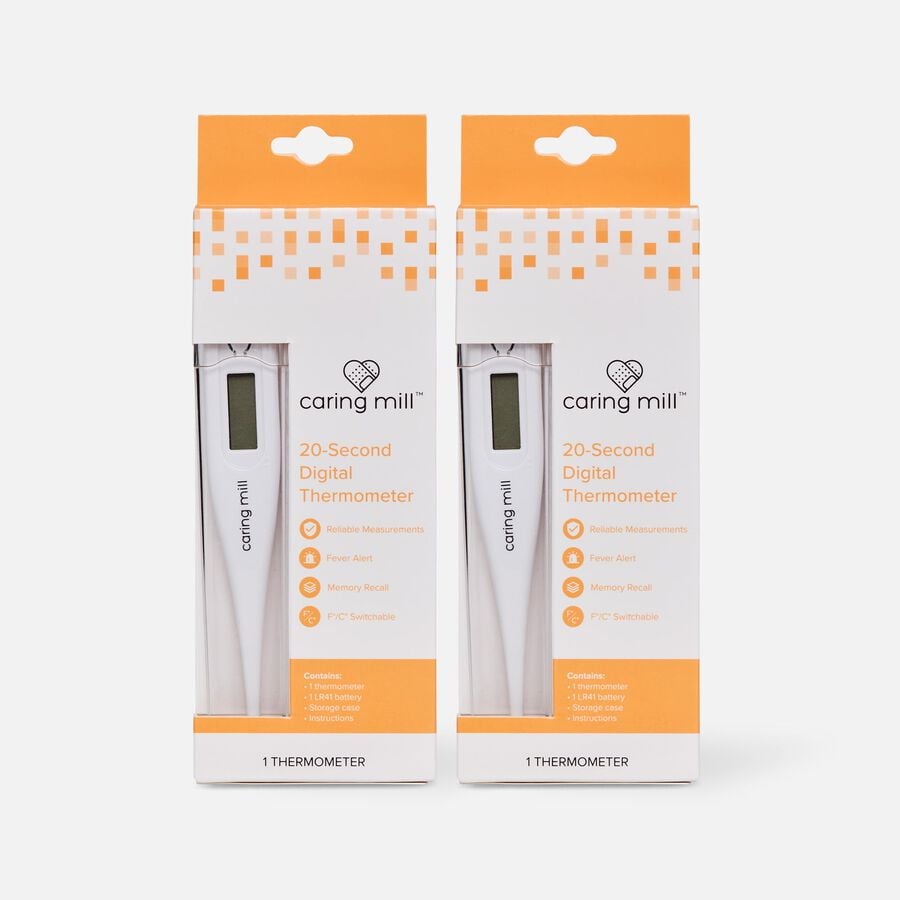 Caring Mill&trade; Digital Thermometer with Case (2-Pack), , large image number 0