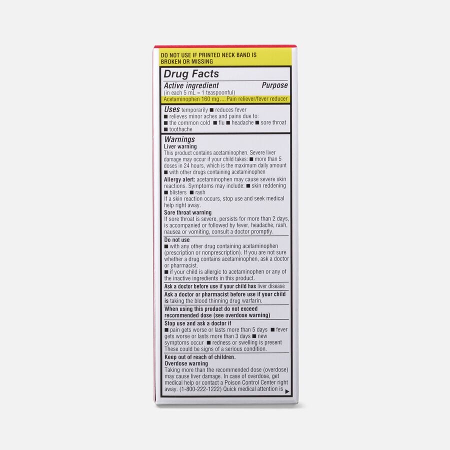 Caring Mill&trade; Children's Acetaminophen Fever Reducer & Pain Reliever Liquid, Ages 2-11, Grape, 4 fl oz., , large image number 1