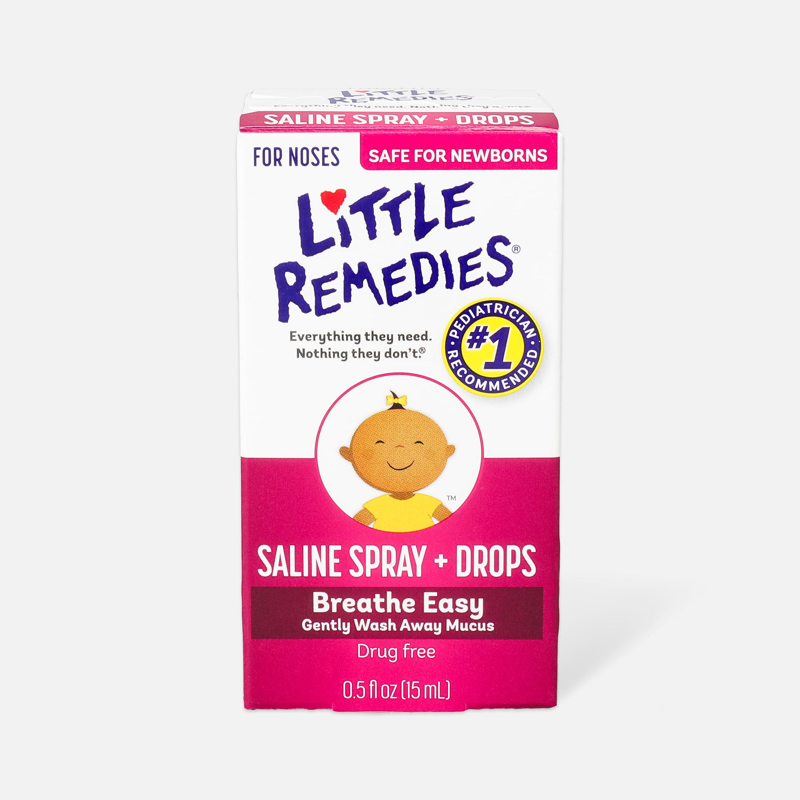 Little Remedies For Noses Saline Spray, 0.5 oz