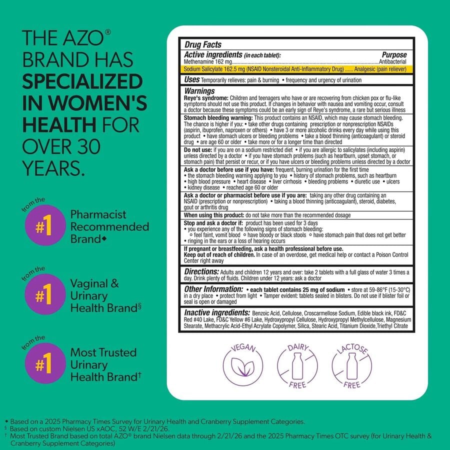 AZO Urinary Tract Defense Tablets, 24 ct., , large image number 2