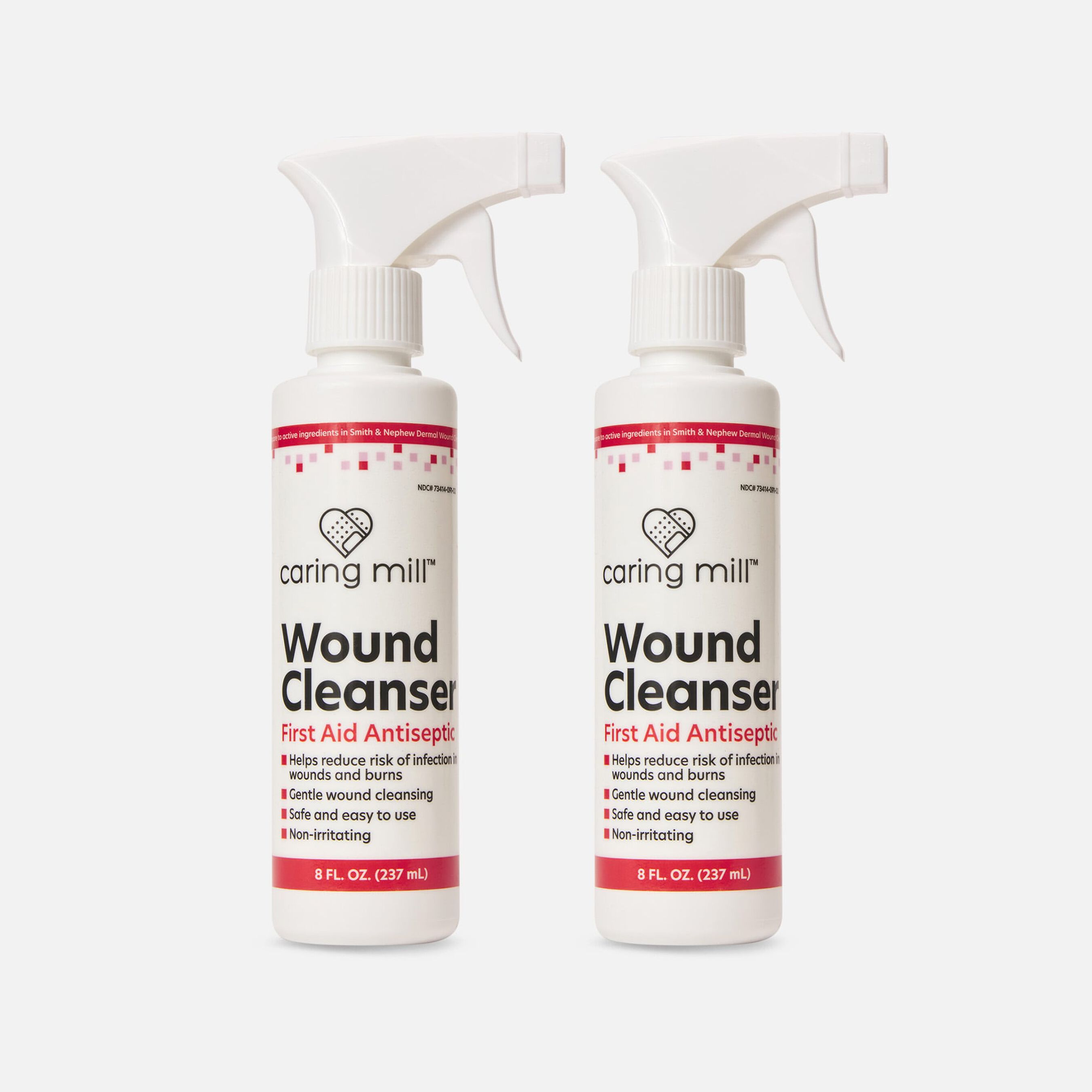 FSA Eligible Caring Mill™ Antibacterial Wound Wash 8 oz. (2Pack) FSA