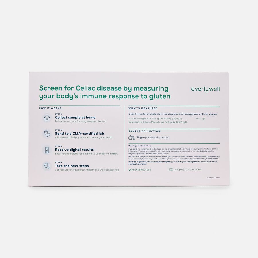 FSA Eligible Everlywell Celiac Disease Screening Test FSA Store